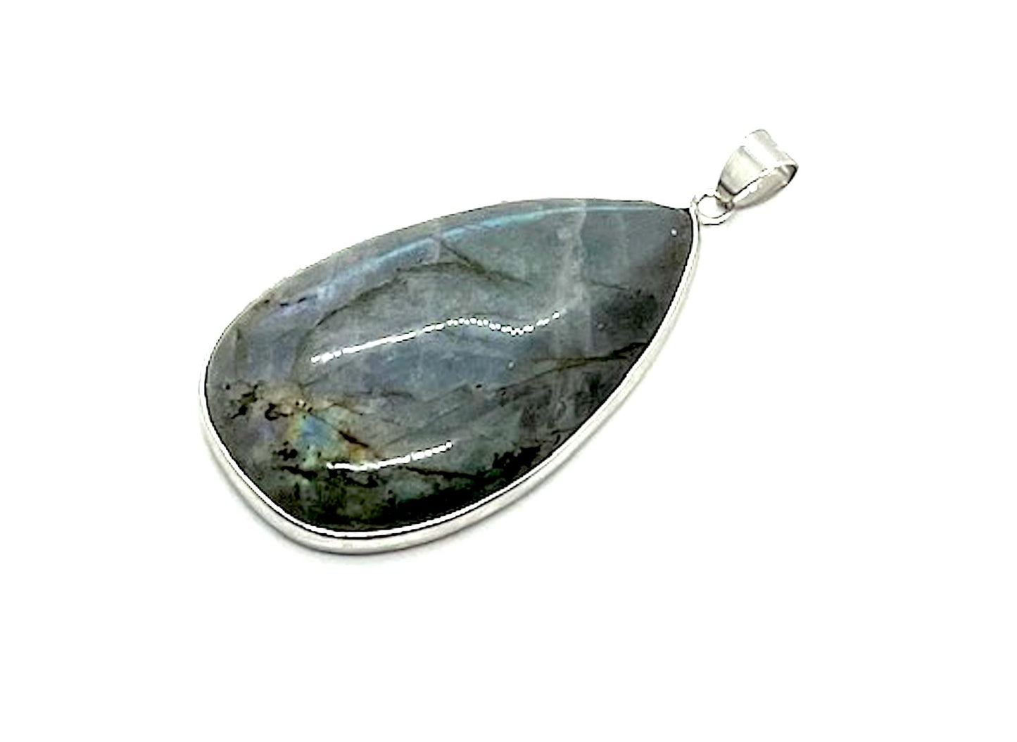 Mystic Labradorite Pear Pendant | Third Eye Chakra | Sagittarius Birthstone | Approx. 1.75 Inches
