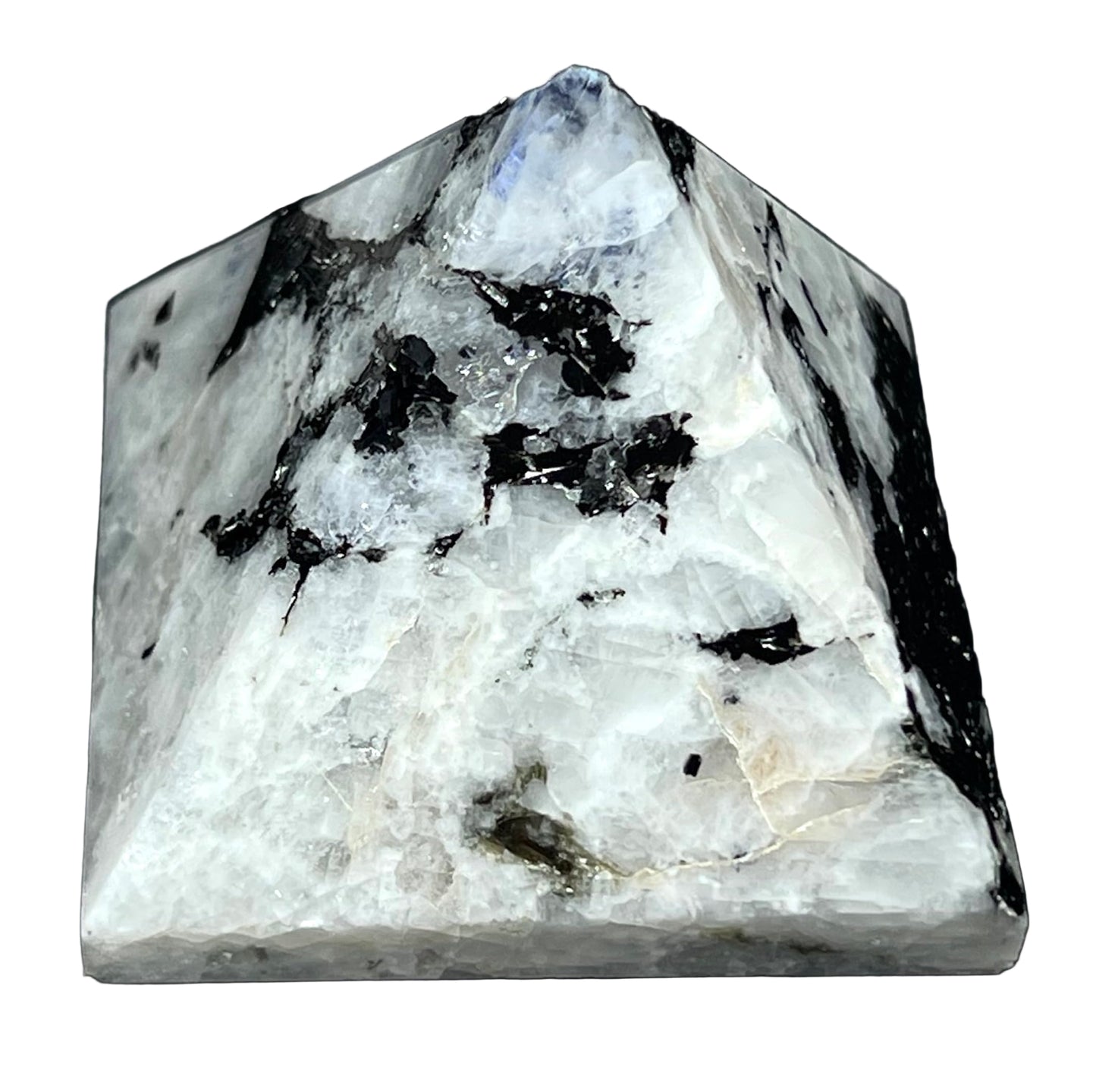 Rainbow Moonstone Pyramid | 2-Inch Intuition Crystal | TATTVA Collection