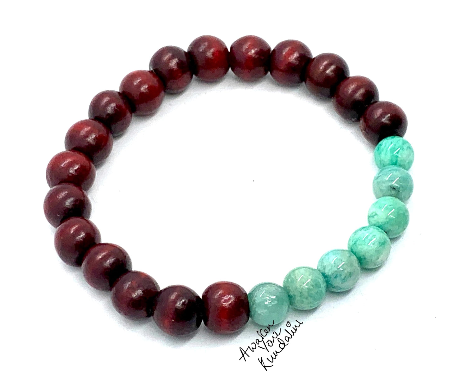 Rosewood & Amazonite Stretch Bracelet | ARANYA Collection