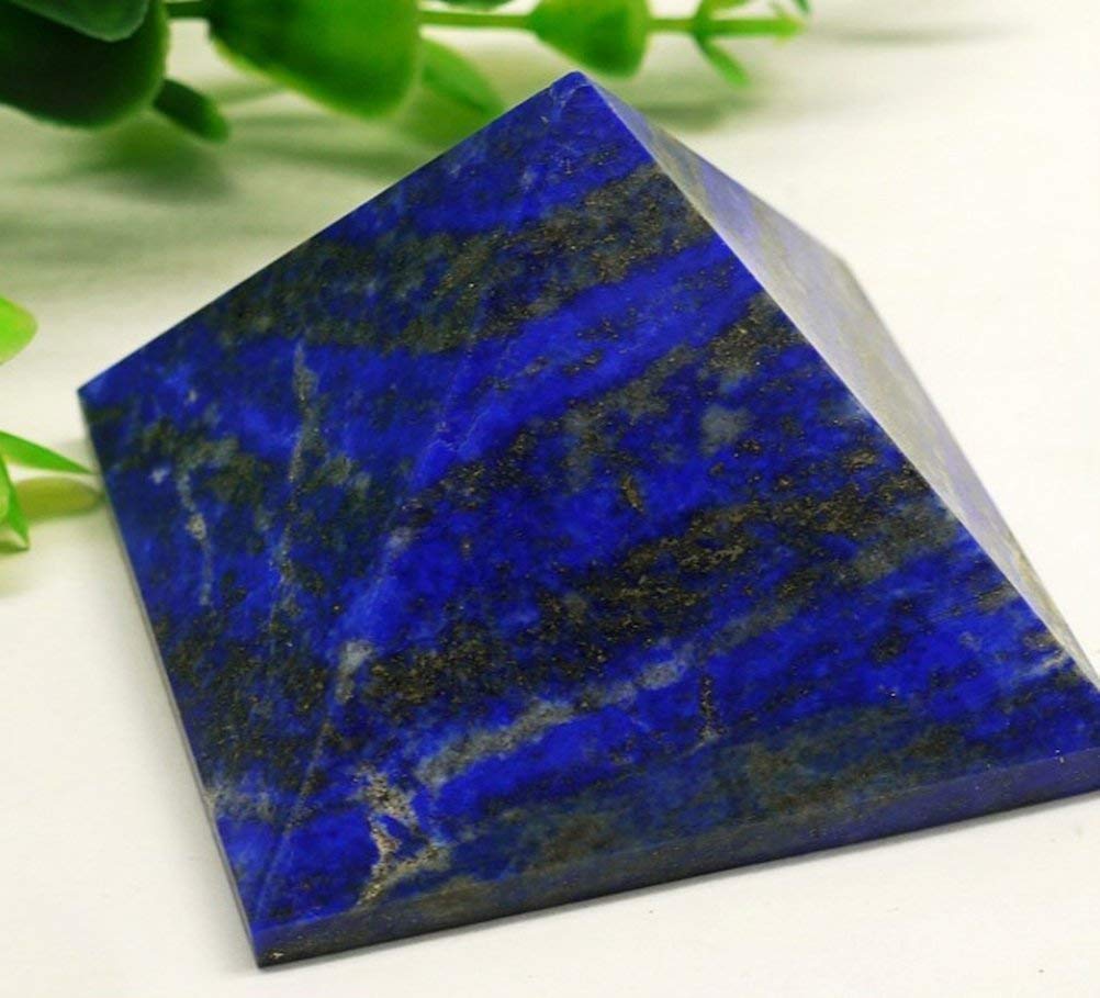 Lapis Lazuli Crystal Pyramid | 2-Inch Wisdom Stone | TATTVA & SATYA Collection