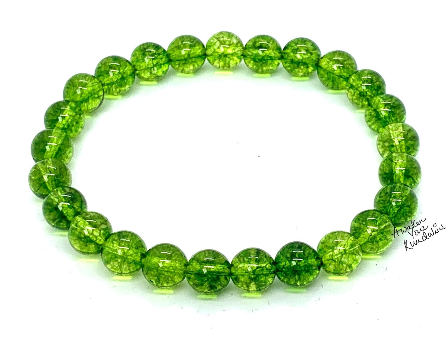 Peridot Stretch Bracelet - August Birthstone for Leo and Virgo - Heart Chakra