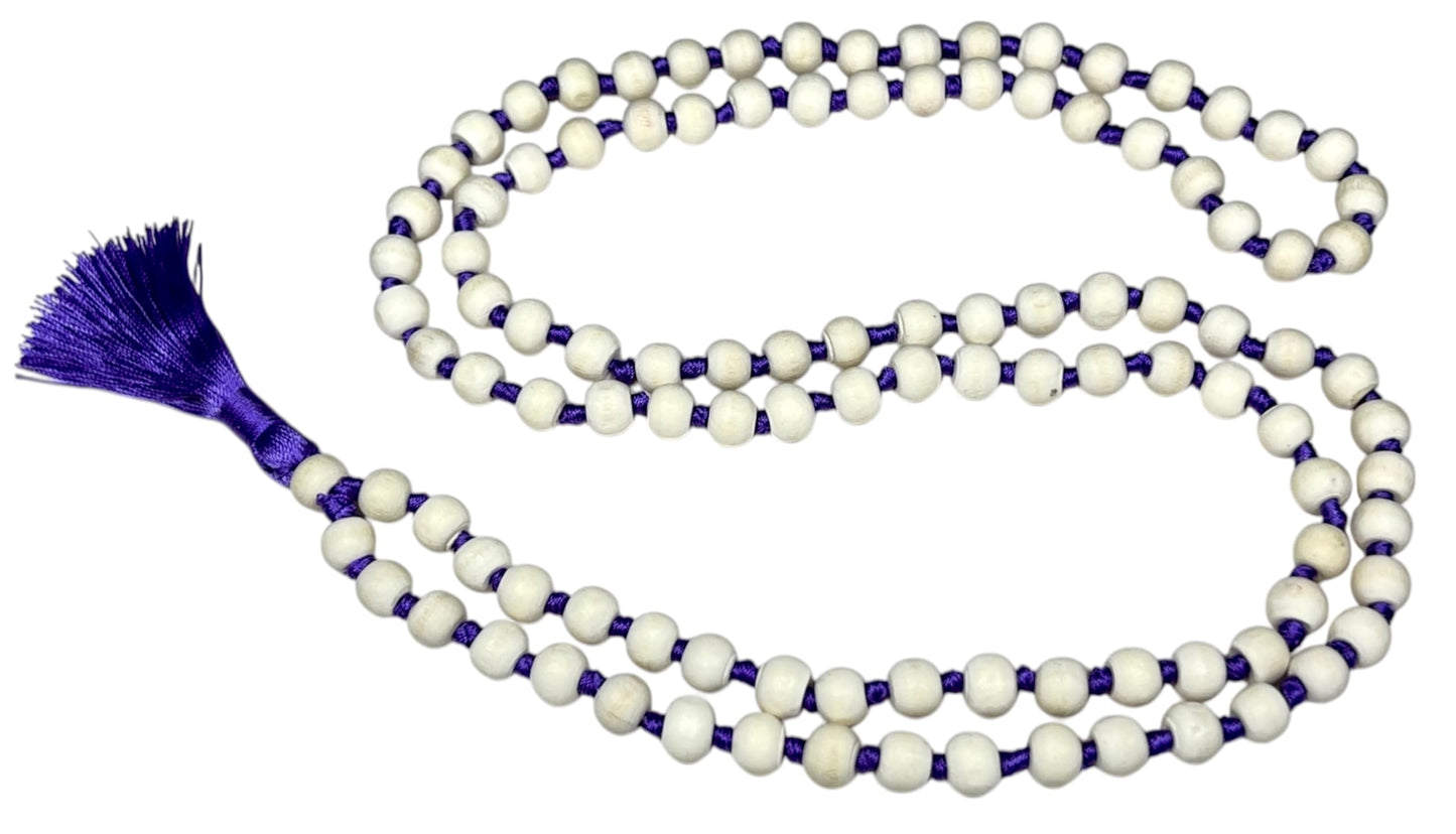 Hand-Knotted Tulsi Mala Beads Necklace – Natural & Ethically Sourced - 8mm 108 Beads – 7 Chakra Colors – Chakra Balancing & All Zodiac Birthstones – Spiritual Jewelry