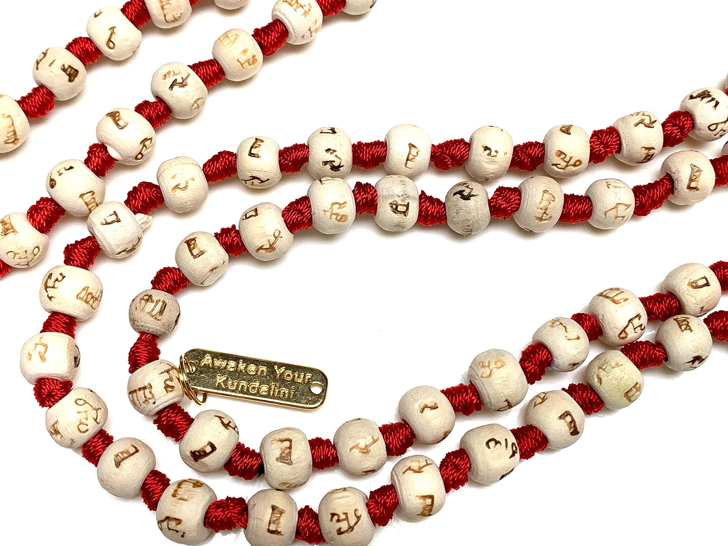 Tulsi mala Beads Holy Basil Japa mala Ram mala w/ 5 Mukhi Rudrakha 5 Face Rudraksh 108 Prayer Beads Energized for Chanting Mantra 7 Chakra mala in Red Blue Teal Colors w/Pouch (RED)