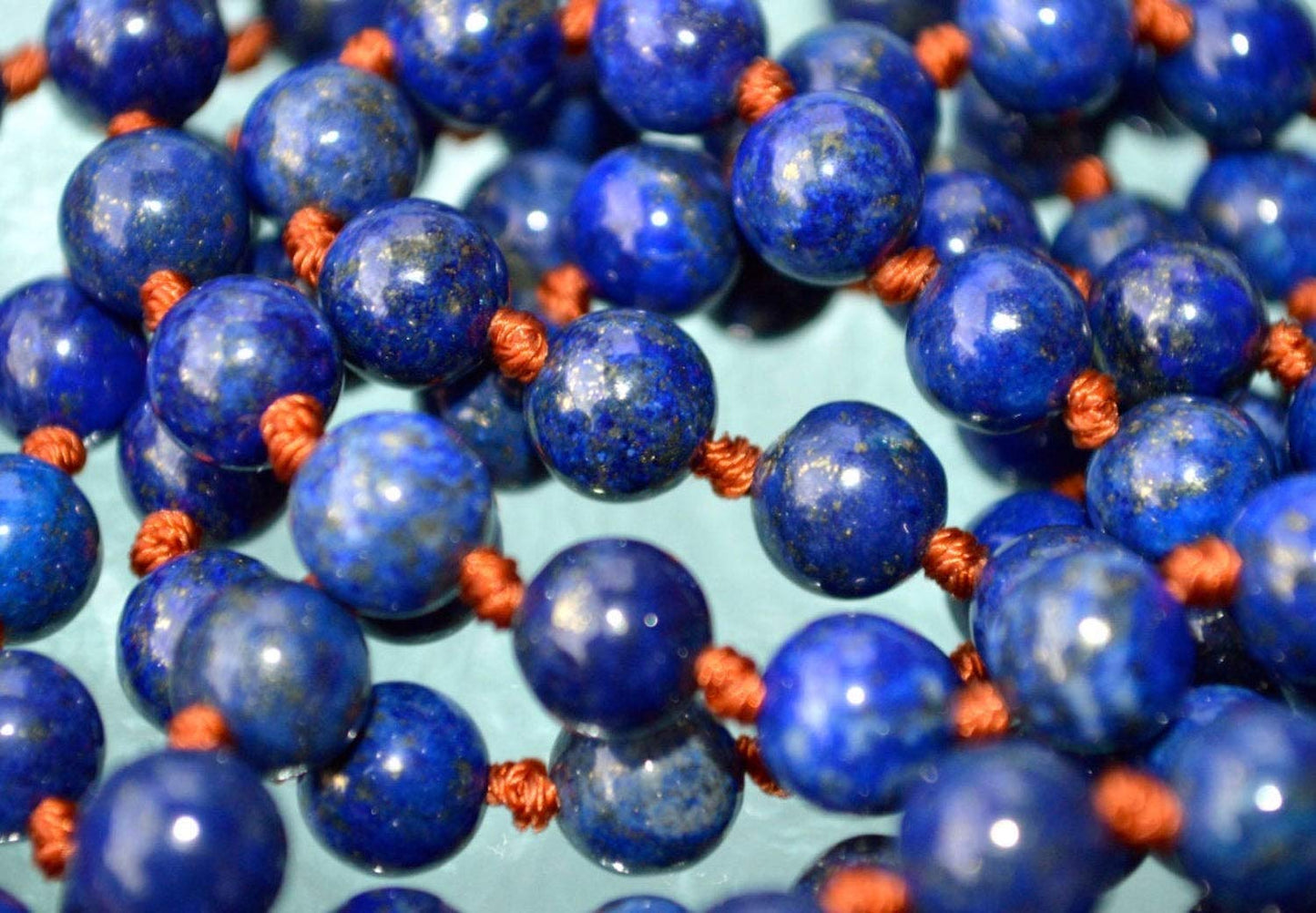 Unleash Your Inner Wisdom - Lapis Lazuli Mala Necklace (10mm 108 Beads, December Birthstone, Sagittarius Gemstone, Throat Chakra)