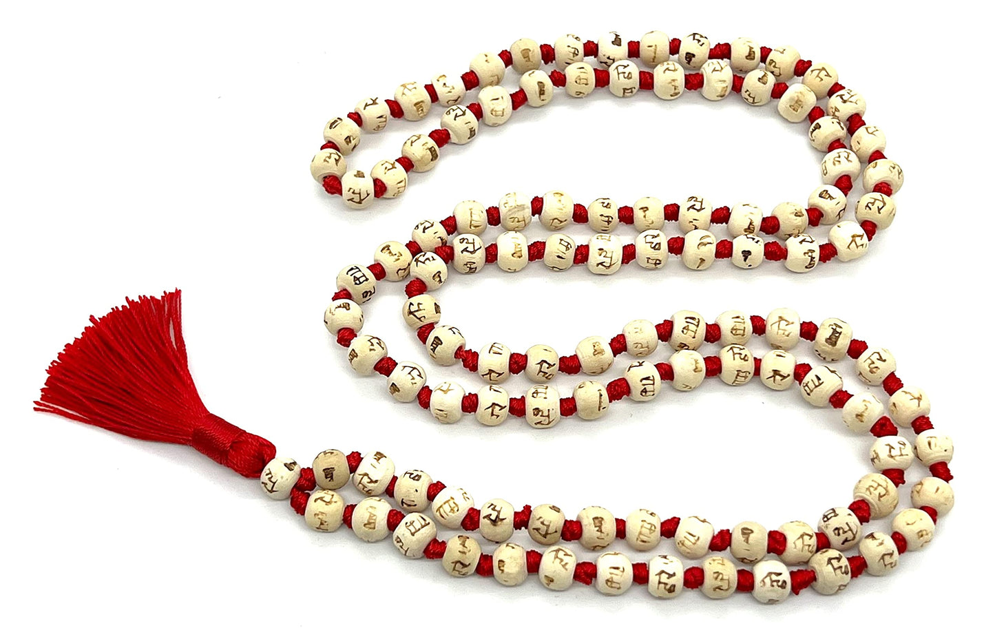 Handmade Tulsi Mala Beads Necklace – 8mm Beads with "Ram" Inscription – Multicolor Options – Chakra Balancing & Zodiac Birthstones – Meditation Jewelry