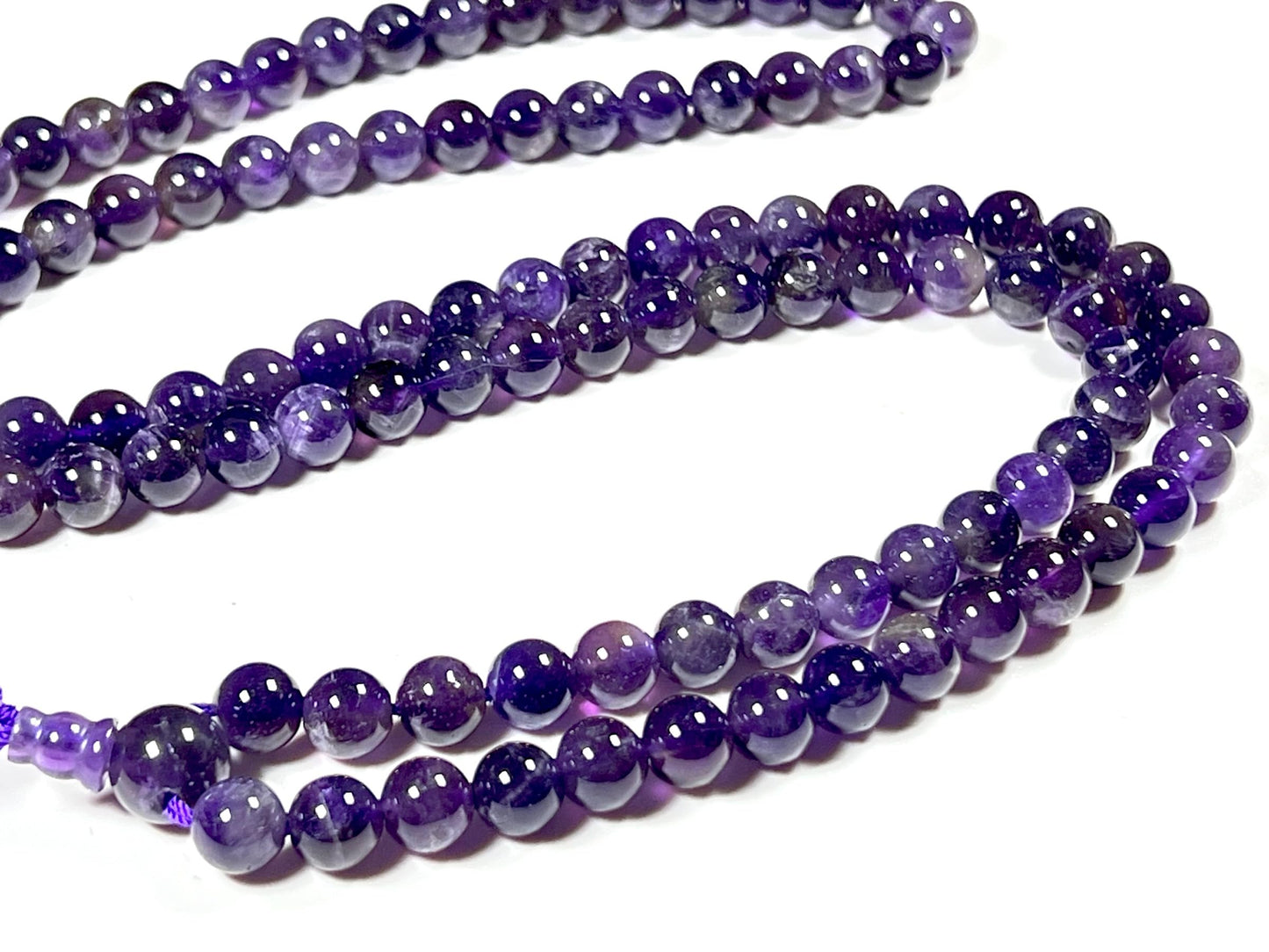 Amethyst Mala Necklace | 108 Beads for Crown Chakra | SOMA Collection
