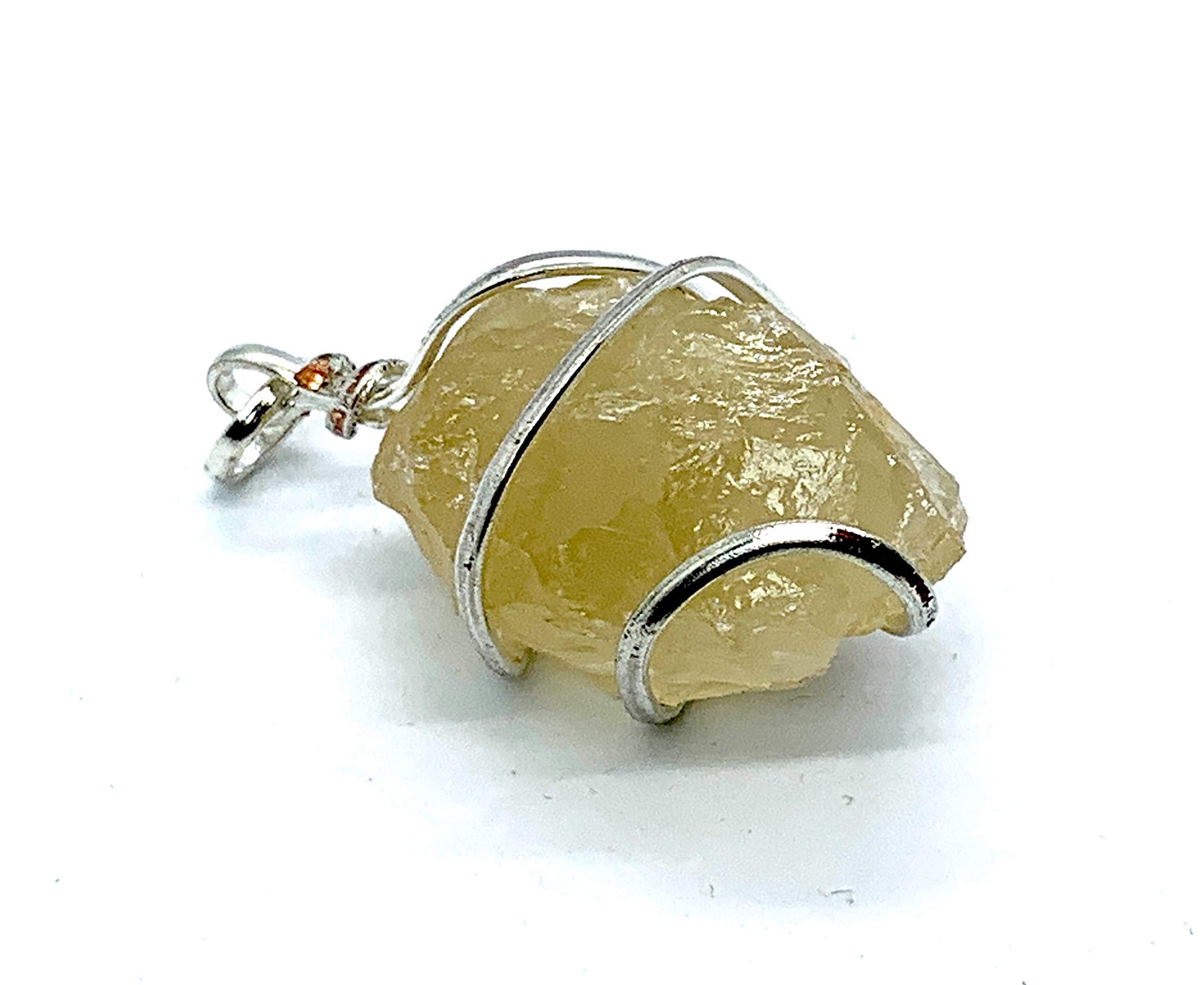 Natural Raw Healing Citrine Pendant Solar Plexus Sacral Chakra Handmade USA ADITYA Collection Abundance Joy Confidence Meditation Natural Stone AYK