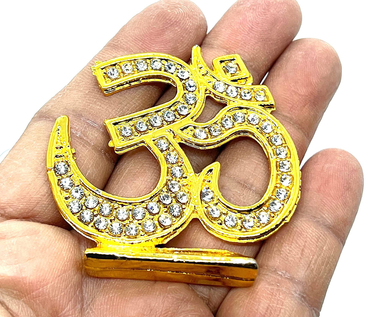 Auspicious Om Aum Sign - For Peace, Harmony, Tranquility - Positive Energy Generator - Repels Negative Energy, Fear, Bad Omen - Approx Size 2.25 Inches