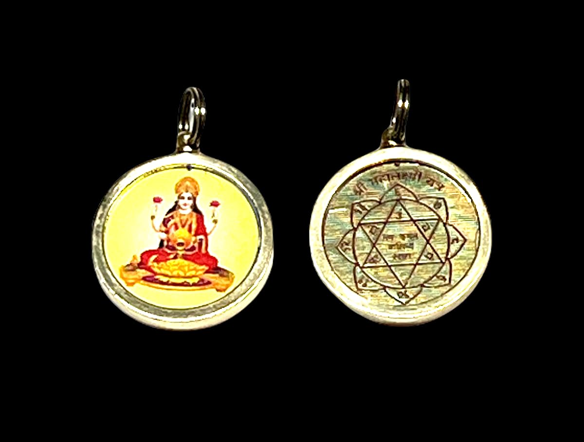Sri Maha Lakshmi Yantra Pendant – Attract Positive Energies of Abundance, Success, And Material Wealth - Universal Sun Sign, Chakra Association