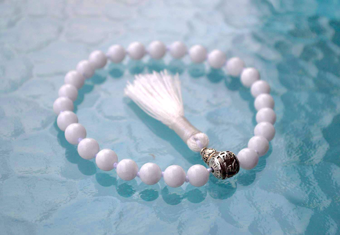 White Jade Pocket Mala | 27 Beads for Calm & Clarity | ANKURA Collection