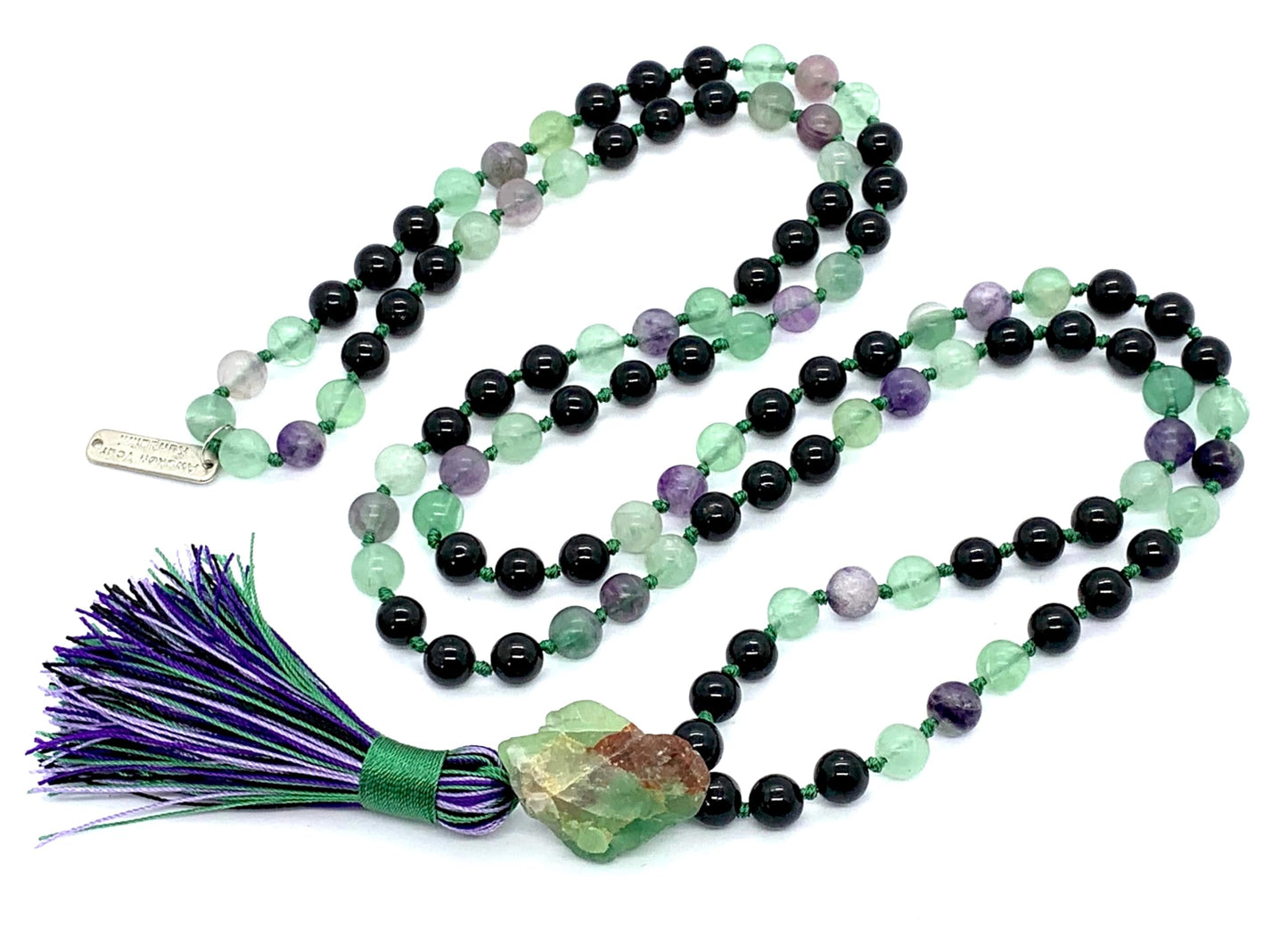 Guardian’s Trinity Mala | Fluorite, Tourmaline & Amethyst | VISTA + SOMA
