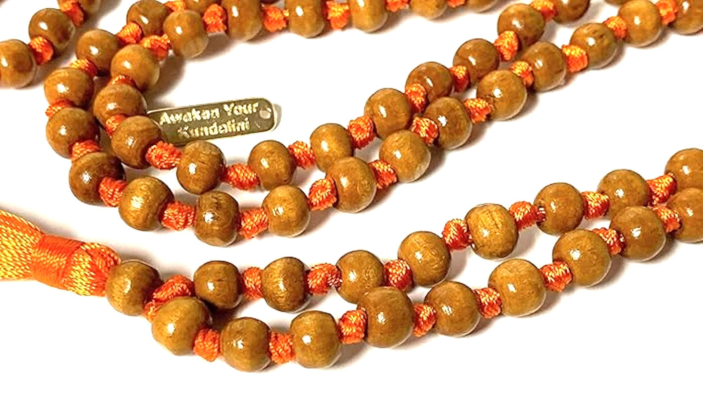 Hand-Knotted Tulsi Mala Beads Necklace – 8mm 108 Buddhist Prayer Beads – Multicolor Options – Chakra Balancing & Zodiac Birthstones – Meditation Jewelry