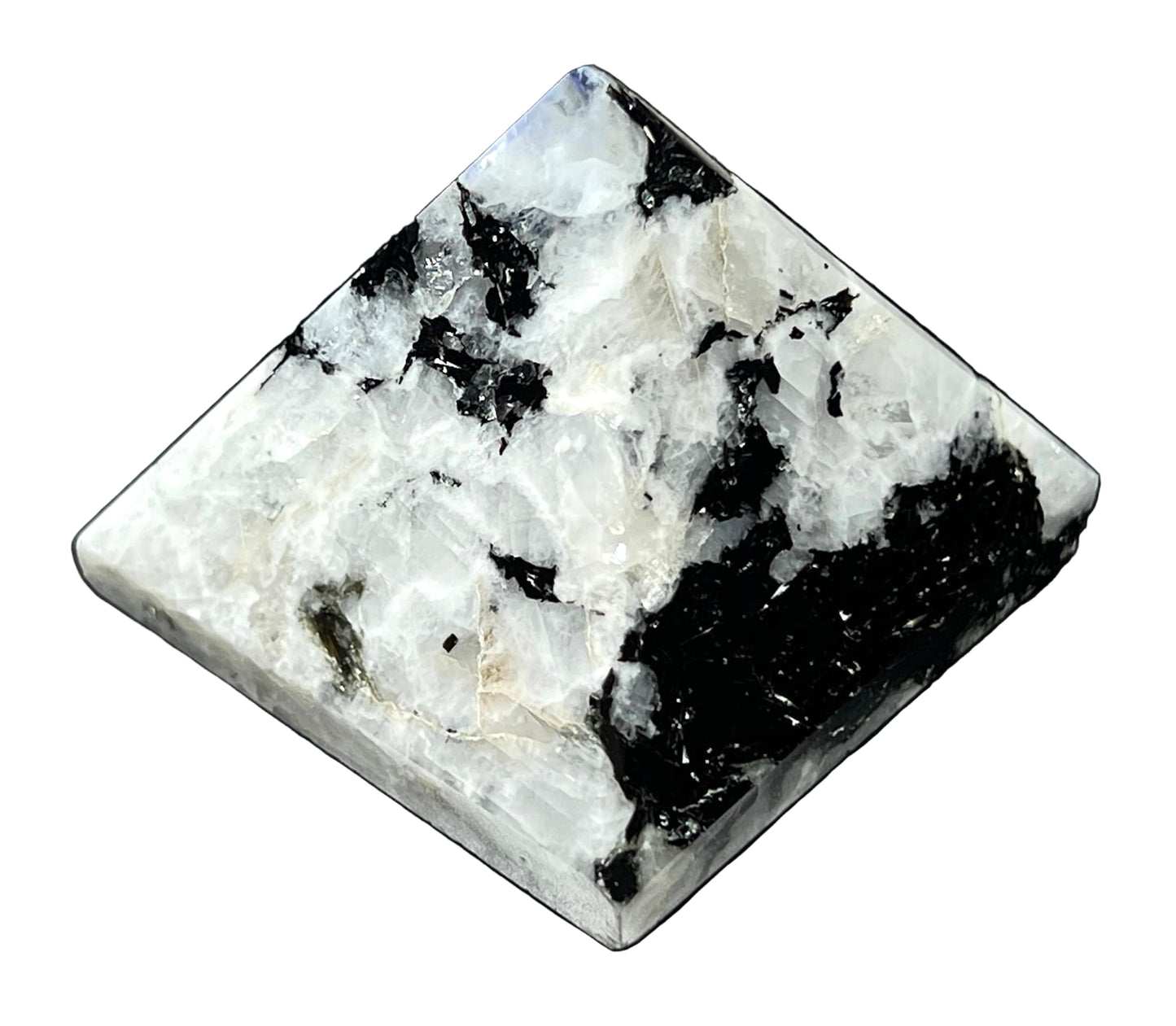 Rainbow Moonstone Pyramid | 2-Inch Intuition Crystal | TATTVA Collection