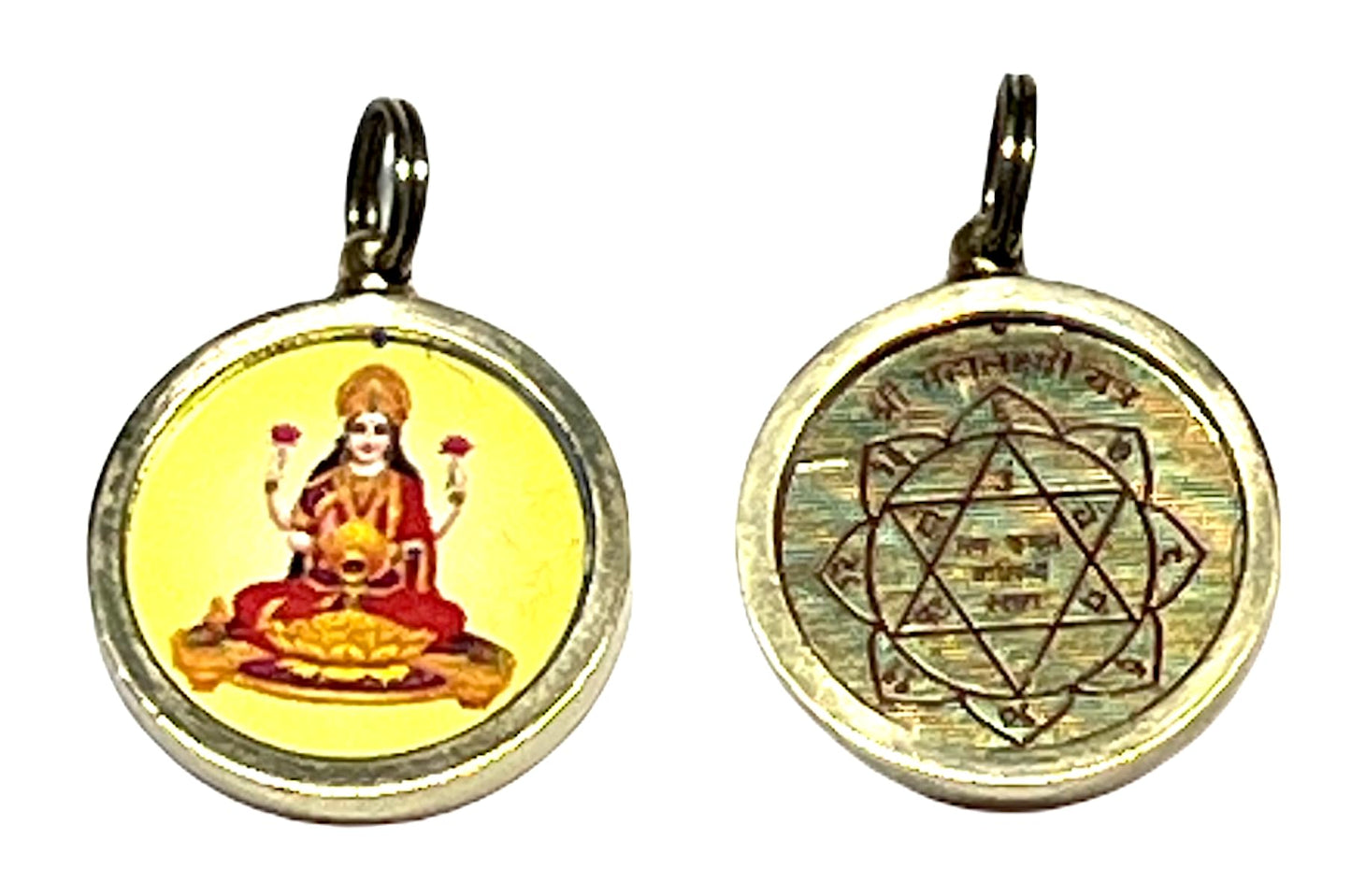 Sri Maha Lakshmi Yantra Pendant – Attract Positive Energies of Abundance, Success, And Material Wealth - Universal Sun Sign, Chakra Association