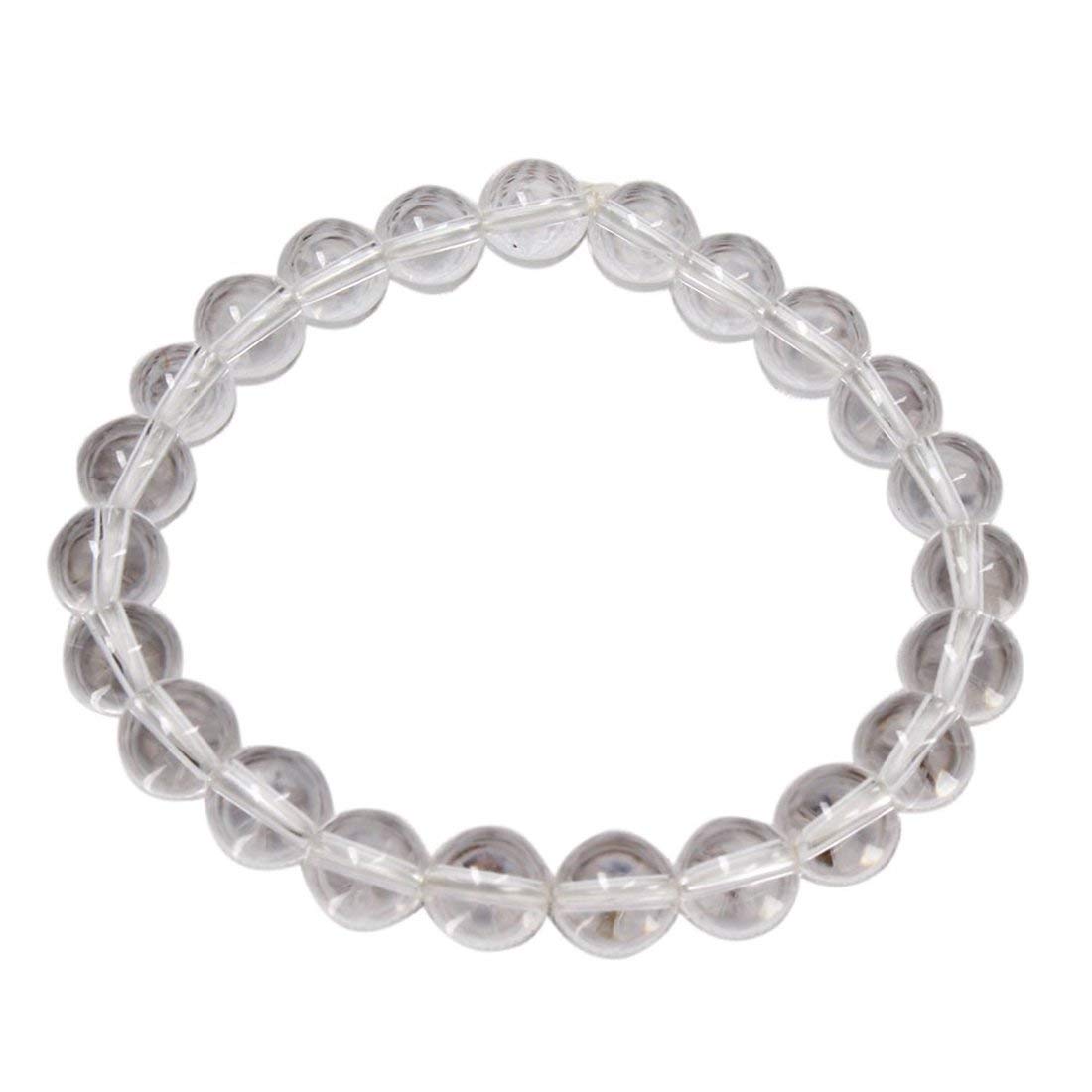 AWAKEN YOUR KUNDALINI Clear Crystal Quartz Stretch Bracelet - 8mm Beads - Embrace Clarity & Light