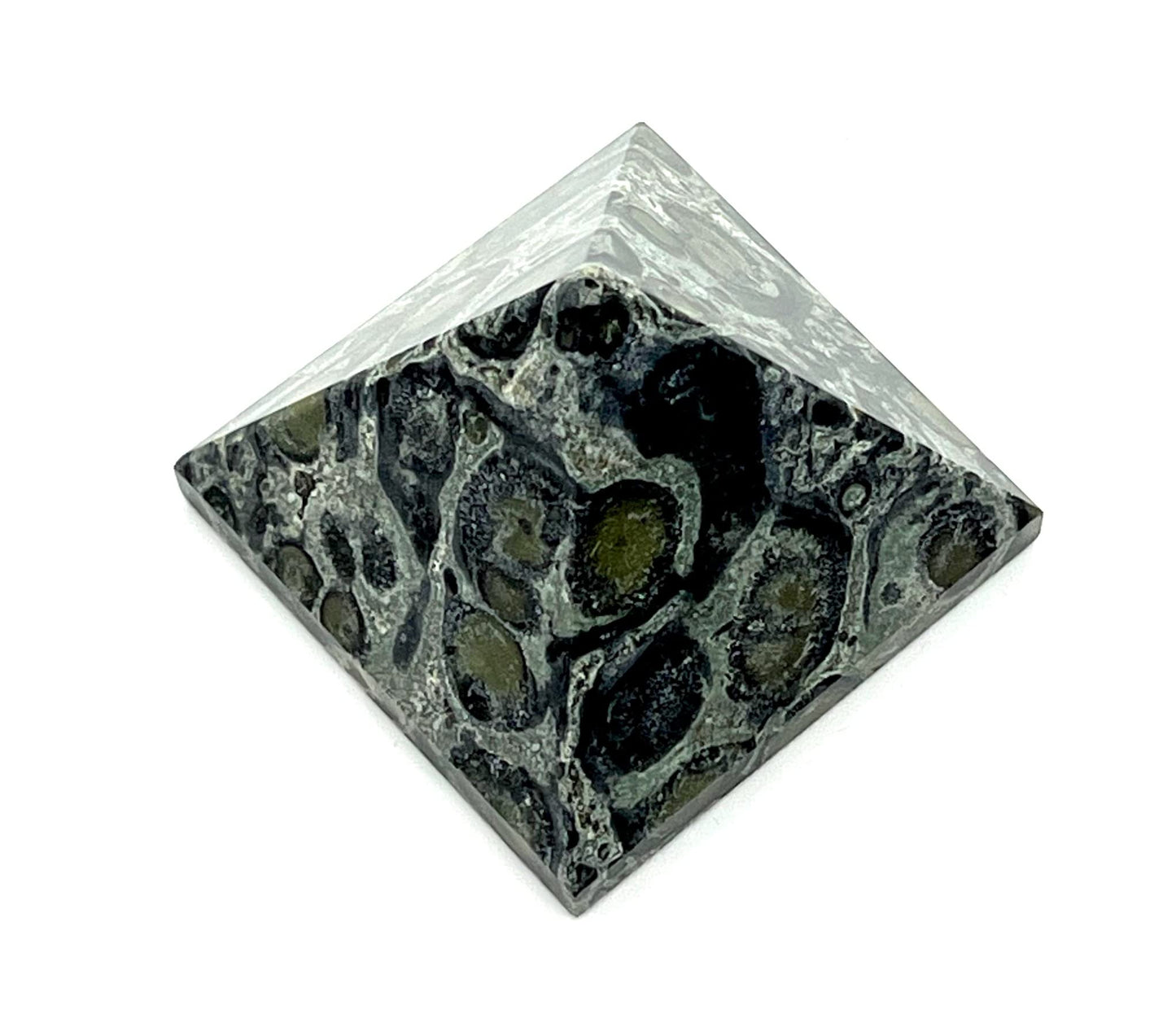 Kambaba Jasper Crystal Pyramid | 2-Inch Stone of Grounding | TATTVA Collection