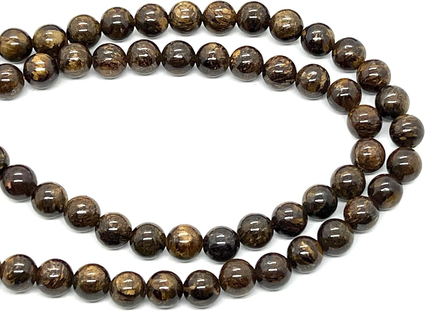 Handmade Bronzite Mala Necklace, 8mm 108 Beads, Sagittarius Birthstone, Root Chakra Healing