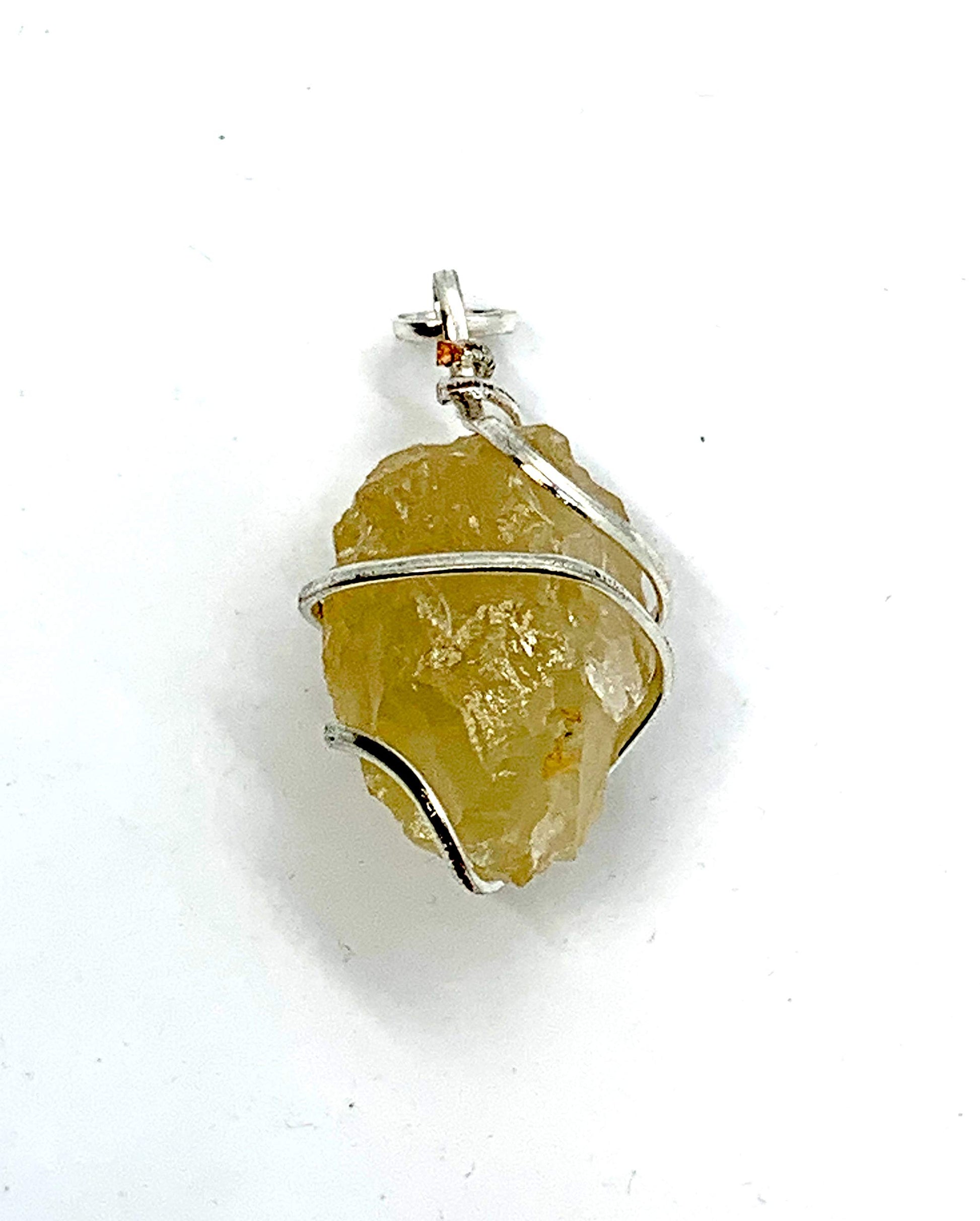 ADITYA Collection Natural Raw Citrine Pendant Solar Plexus Sacral Chakra Handmade USA Abundance Joy Confidence Healing Meditation Natural Stone AYK