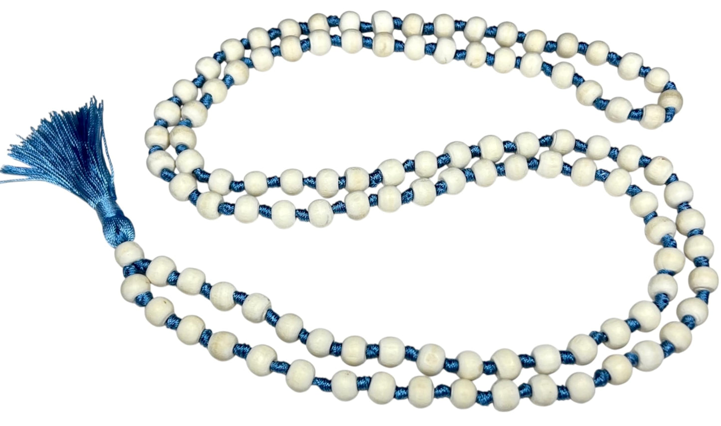 Hand-Knotted Tulsi Mala Beads Necklace – Natural & Ethically Sourced - 8mm 108 Beads – 7 Chakra Colors – Chakra Balancing & All Zodiac Birthstones – Spiritual Jewelry