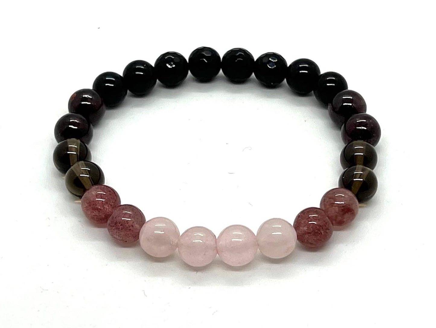 Capricorn Birthstone Bracelet (8mm) - Cultivate Balance & Manifest Dreams - Multi-Chakra Alignment - Wrist Size 7.5 Inches