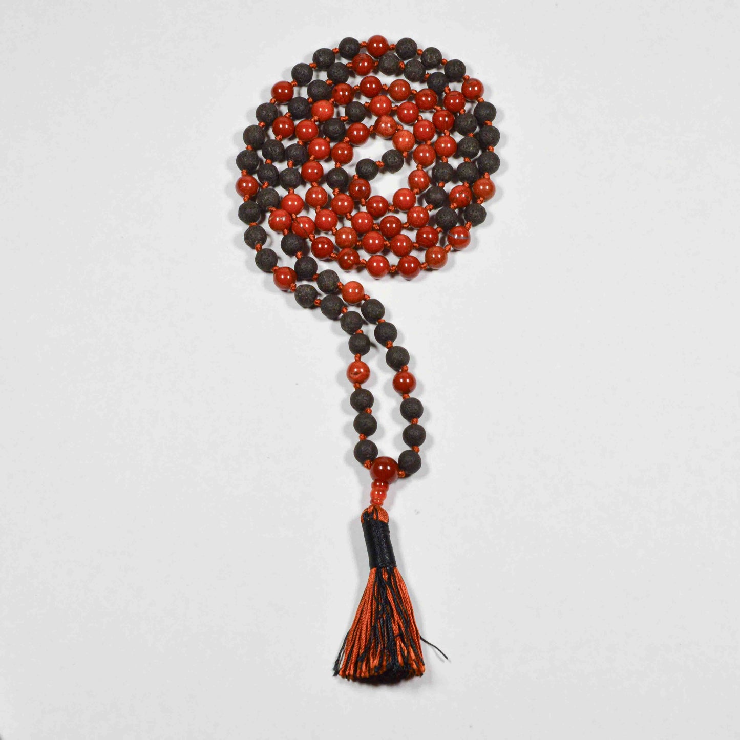 Red Jasper & Lava Mala Necklace | FALL Collection