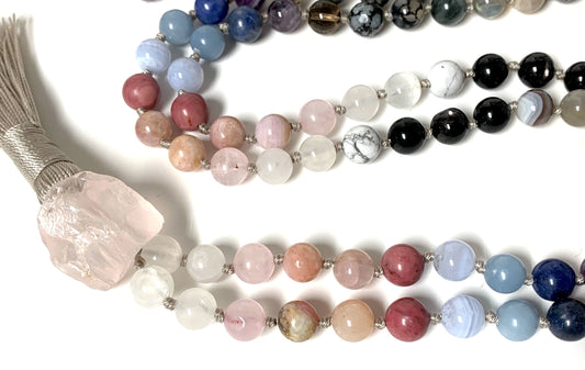 The Ascension Mala Necklace | 108 Beads for Empowerment, Truth & Radiant Transformation | AYK