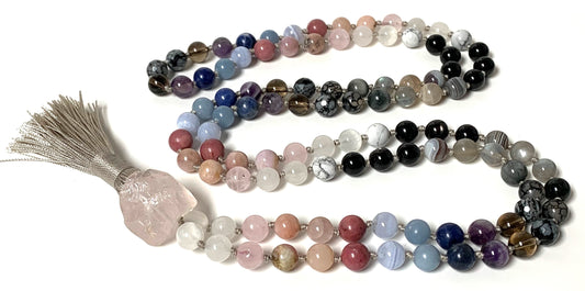 The Ascension Mala Necklace | 108 Beads for Empowerment, Truth & Radiant Transformation | AYK