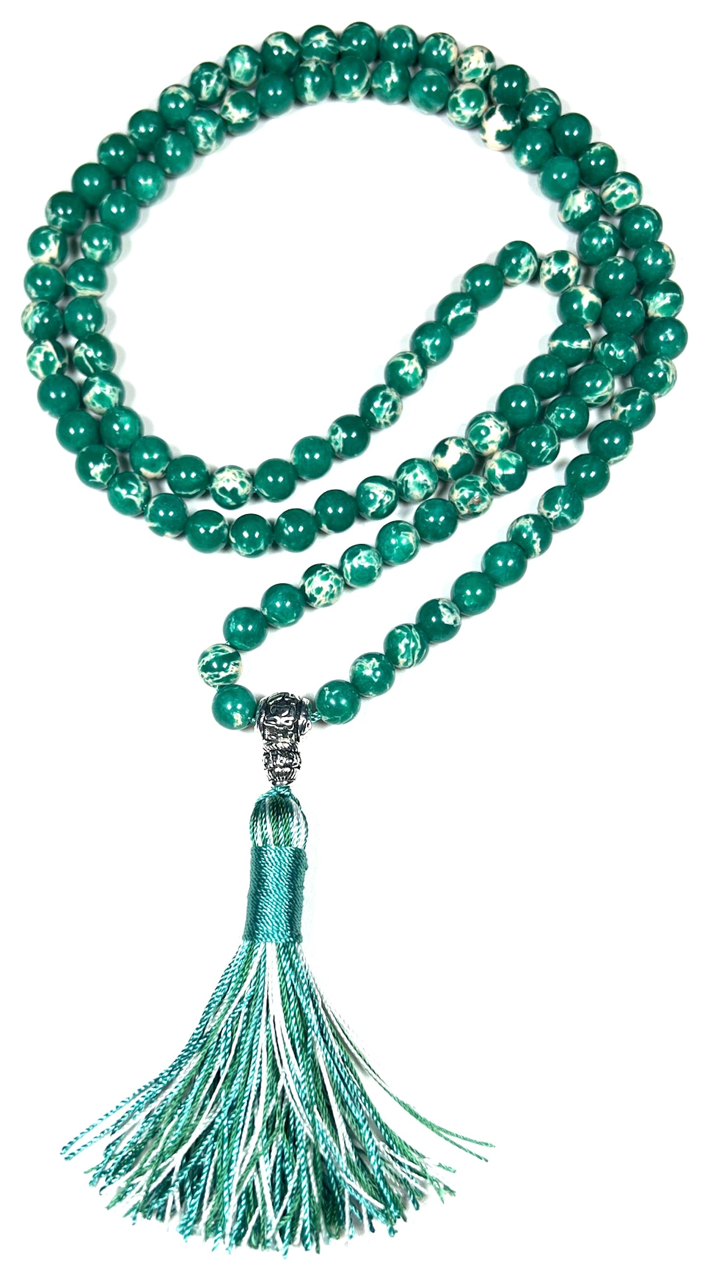 Tide & Stone Mala Necklace | Sea Sediment Jasper | 108 Beads | DHARA