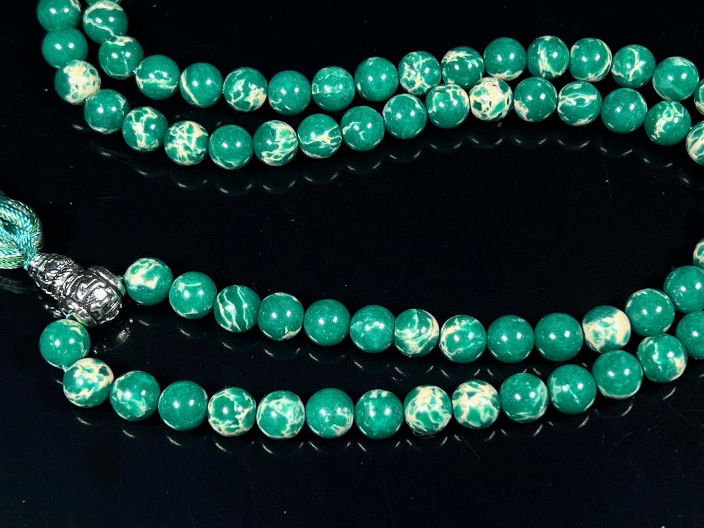 Tide & Stone Mala Necklace | Sea Sediment Jasper | 108 Beads | DHARA