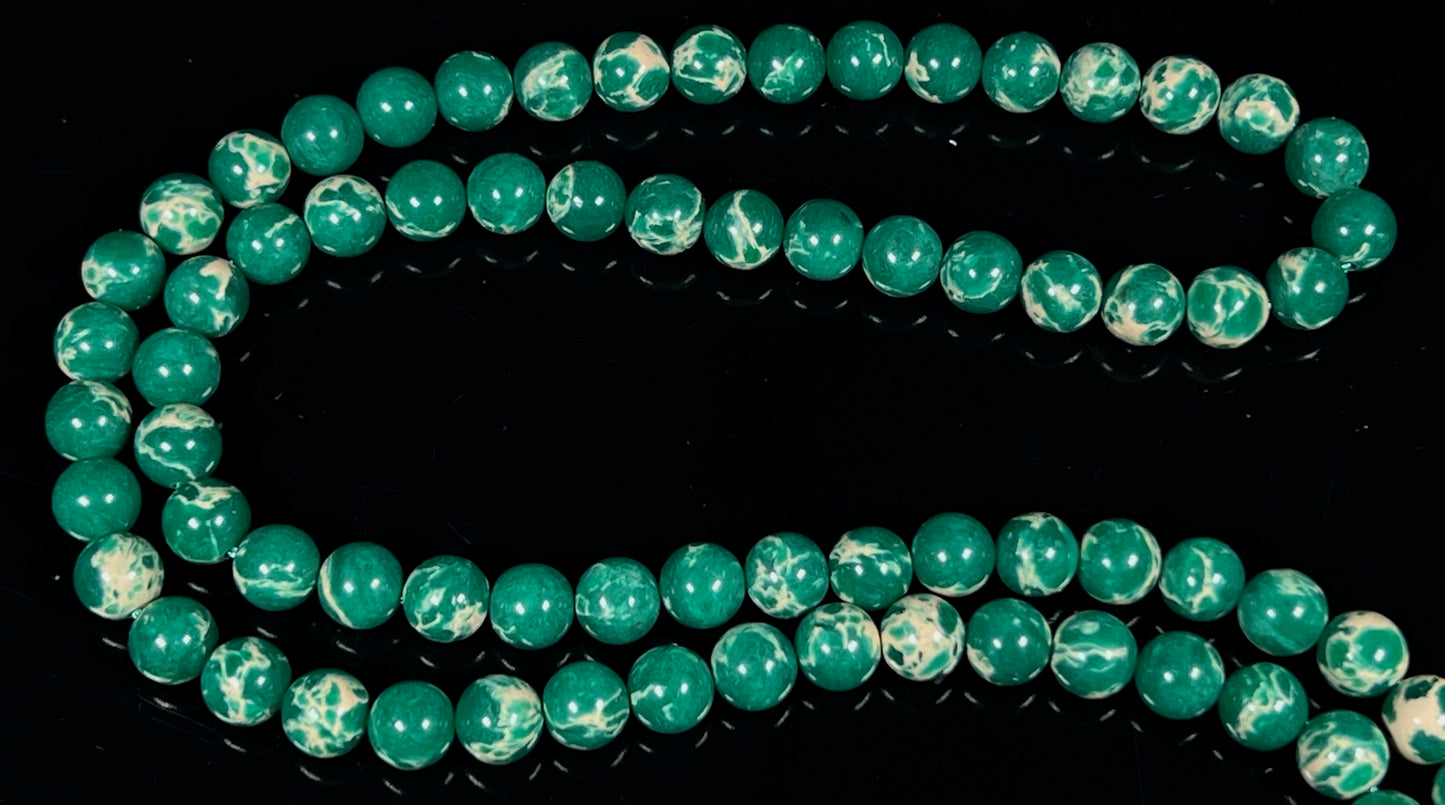 Tide & Stone Mala Necklace | Sea Sediment Jasper | 108 Beads | DHARA