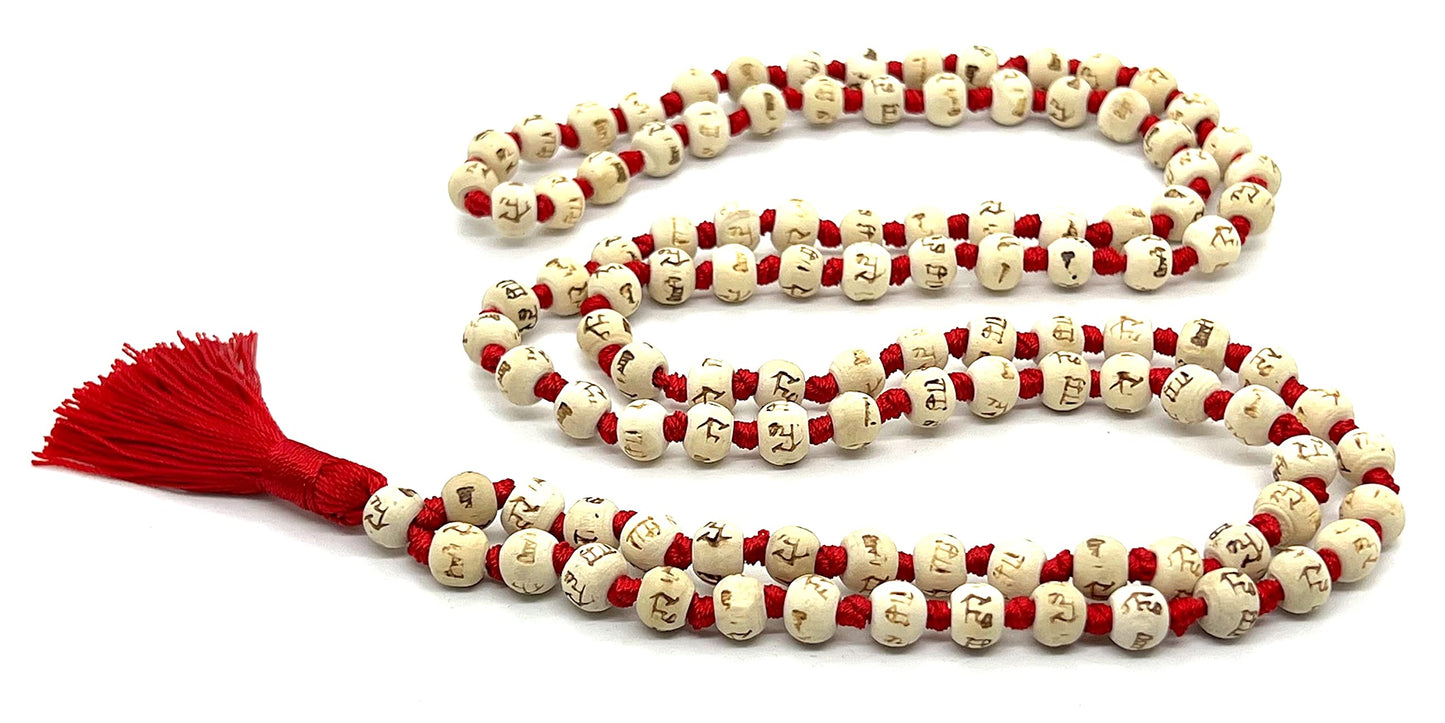 Handmade Tulsi Mala Beads Necklace – 8mm Beads with "Ram" Inscription – Multicolor Options – Chakra Balancing & Zodiac Birthstones – Meditation Jewelry