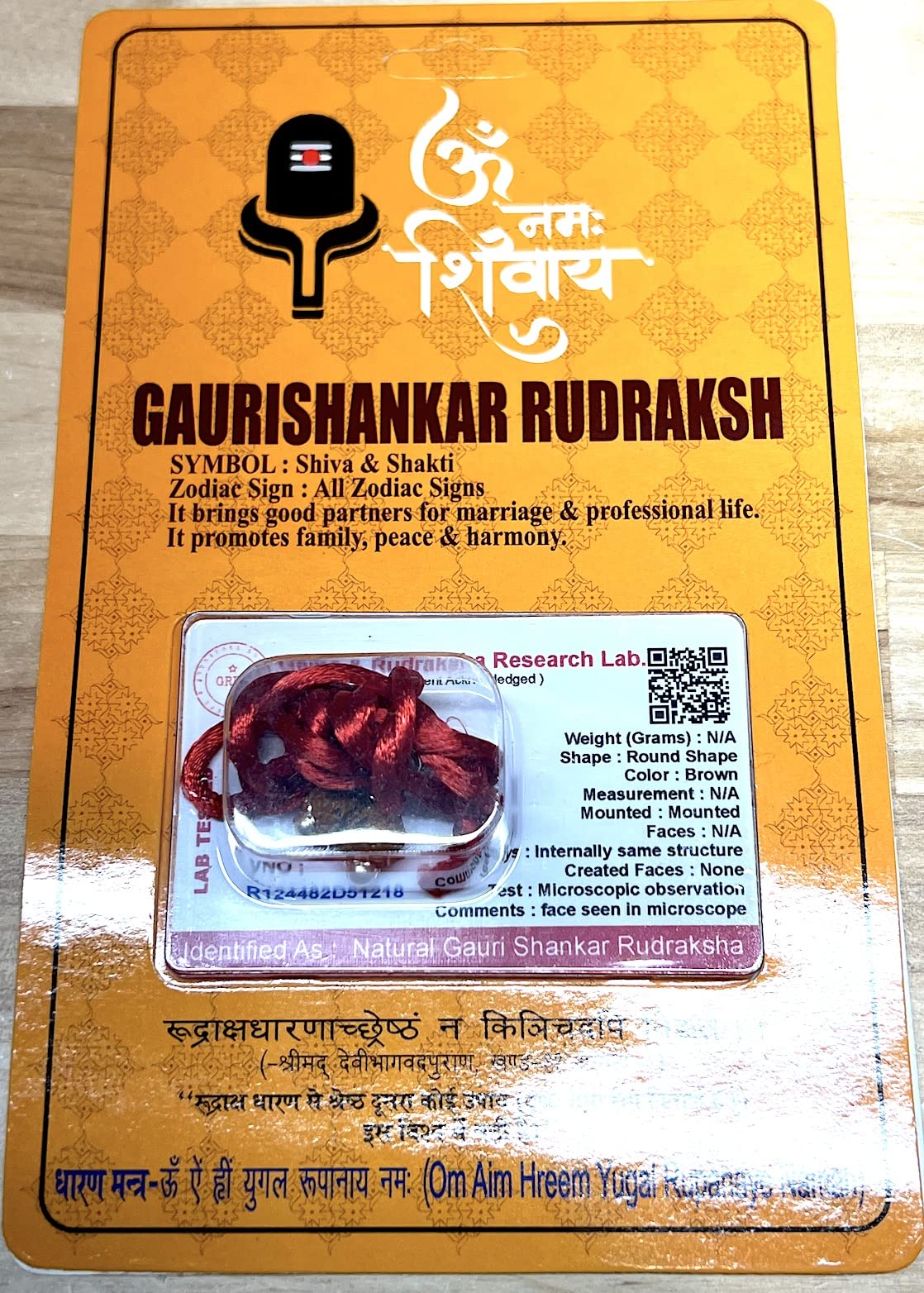 Unveiling Harmony & Balance: Handmade Certified Gauri Shankar Rudraksha Pendant Necklace