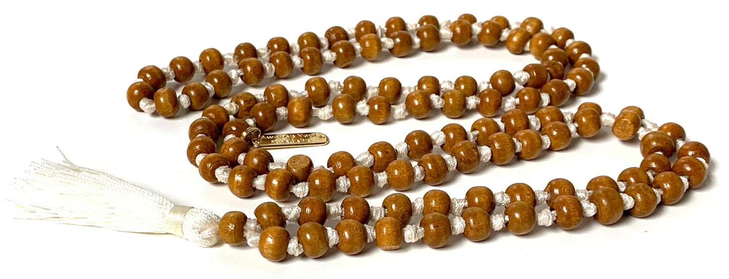 Hand-Knotted Tulsi Mala Beads Necklace – 8mm 108 Buddhist Prayer Beads – Multicolor Options – Chakra Balancing & Zodiac Birthstones – Meditation Jewelry