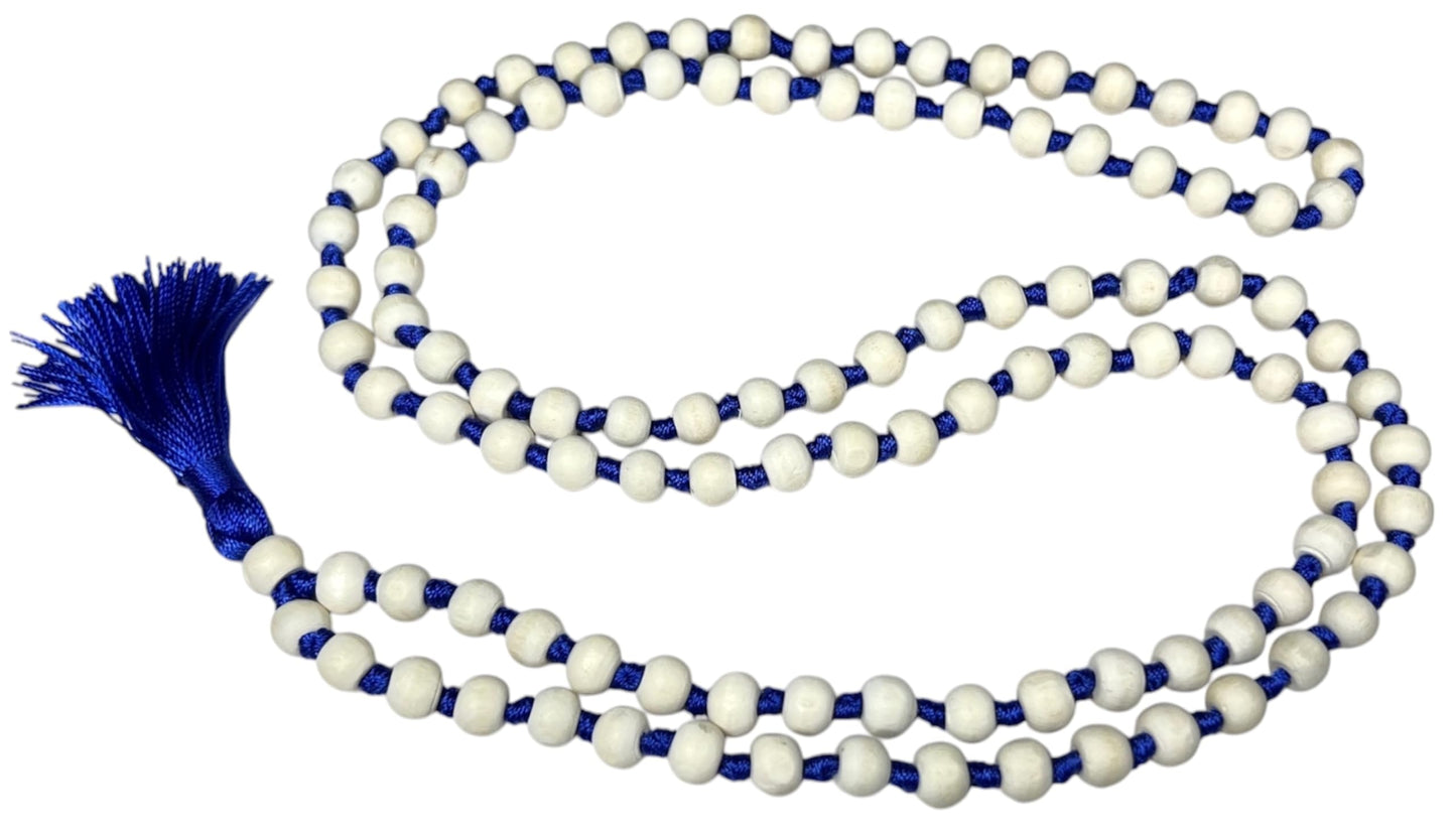 Hand-Knotted Tulsi Mala Beads Necklace – Natural & Ethically Sourced - 8mm 108 Beads – 7 Chakra Colors – Chakra Balancing & All Zodiac Birthstones – Spiritual Jewelry