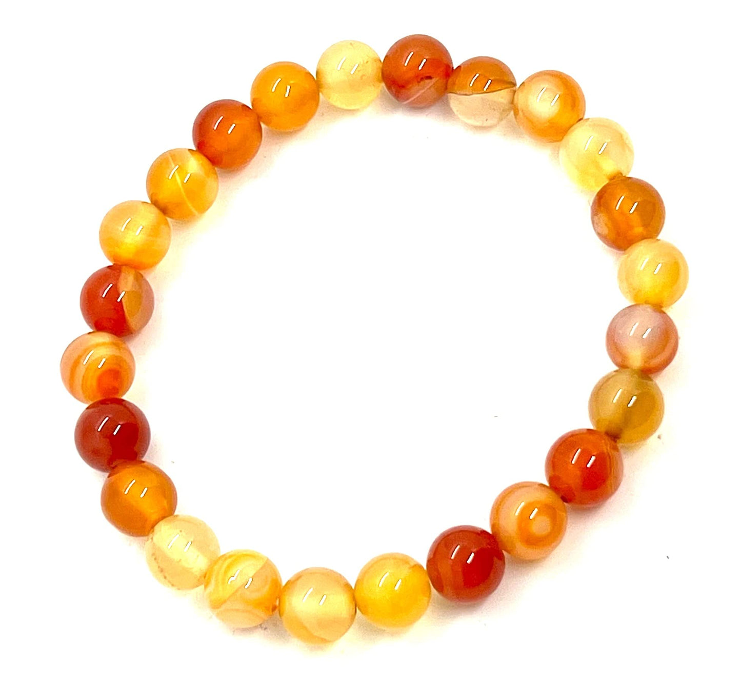 Natural Carnelian Stretch Bracelet – Sacral Chakra Healing for Confidence, Sensuality & Creative Flow | VESTA Collection
