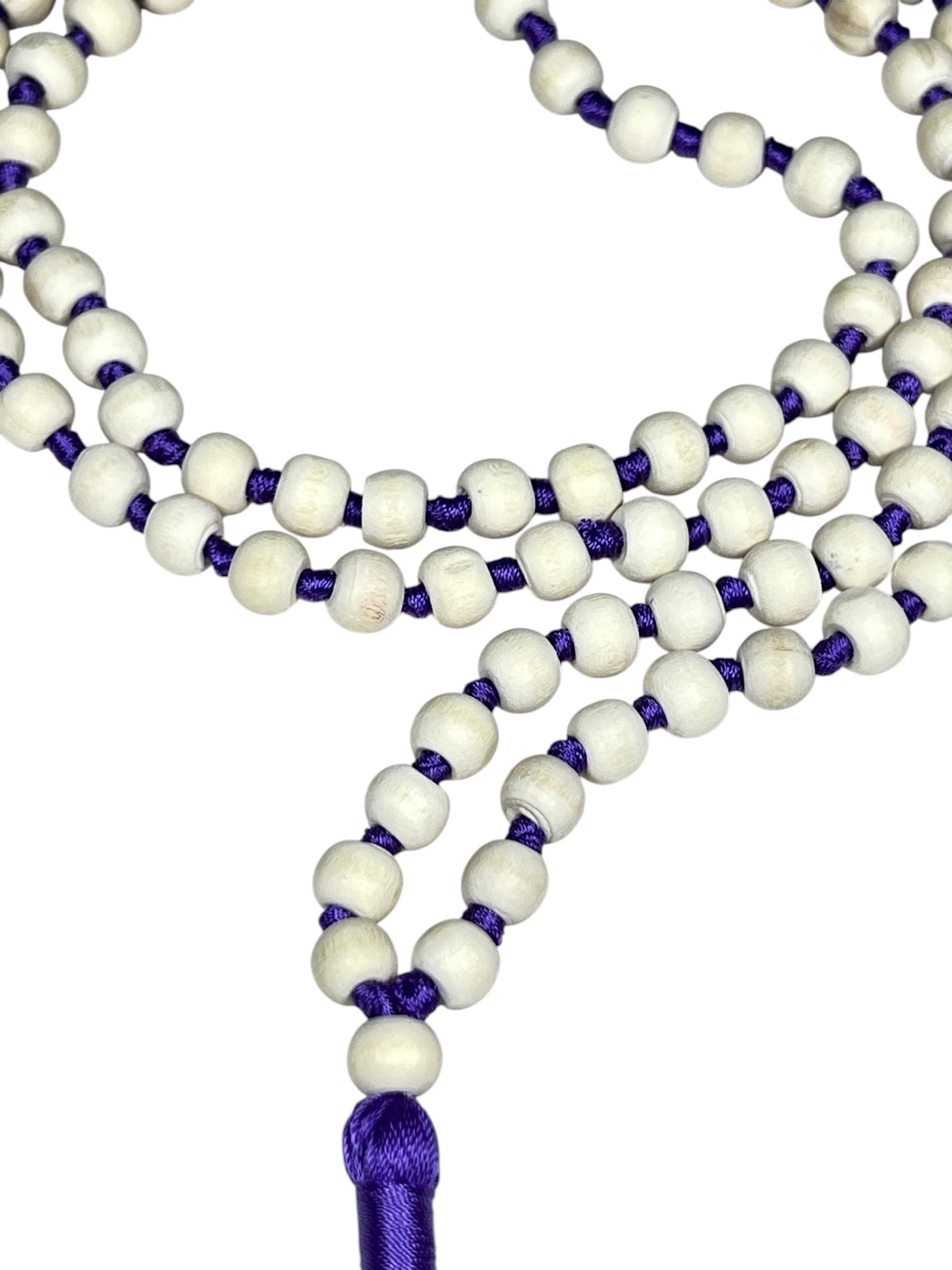 Hand-Knotted Tulsi Mala Beads Necklace – Natural & Ethically Sourced - 8mm 108 Beads – 7 Chakra Colors – Chakra Balancing & All Zodiac Birthstones – Spiritual Jewelry