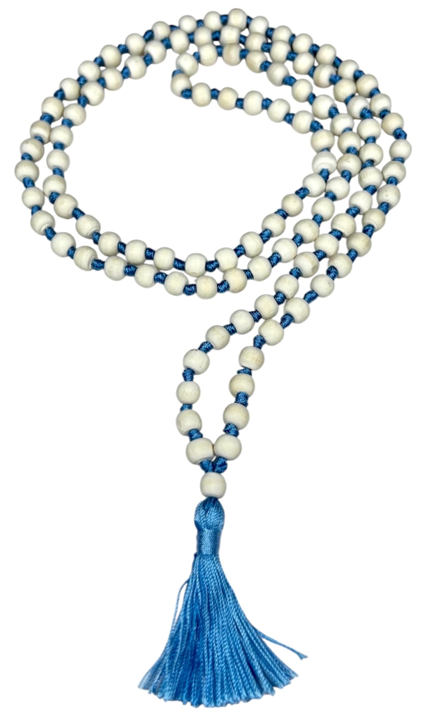 Hand-Knotted Tulsi Mala Beads Necklace – Natural & Ethically Sourced - 8mm 108 Beads – 7 Chakra Colors – Chakra Balancing & All Zodiac Birthstones – Spiritual Jewelry