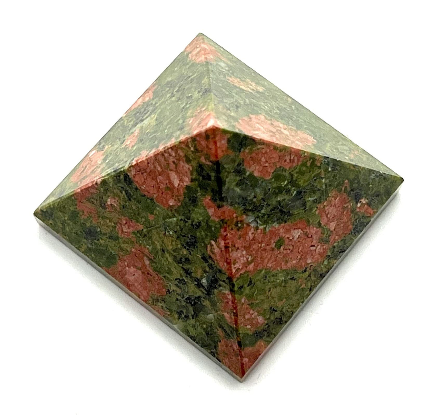 Unakite Crystal Pyramid | 2-Inch Heart Harmony Stone | TATTVA Collection