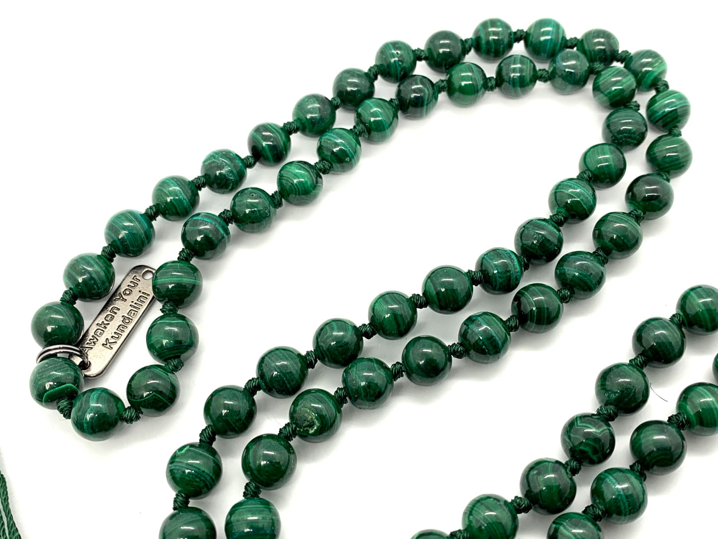 Hand-Knotted Malachite Mala Necklace | 108 Beads | GAIA Collection