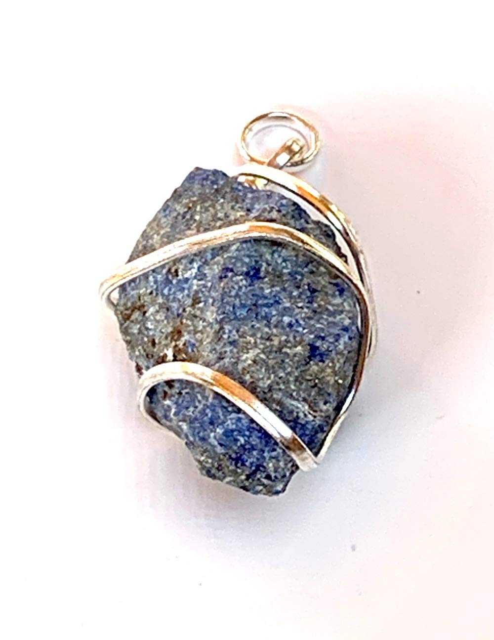 AWAKEN YOUR KUNDALINI Raw Lapis Lazuli Pendant, Third Eye Chakra, Aquarius Birthstone, Approx. 1-1.25 Inches