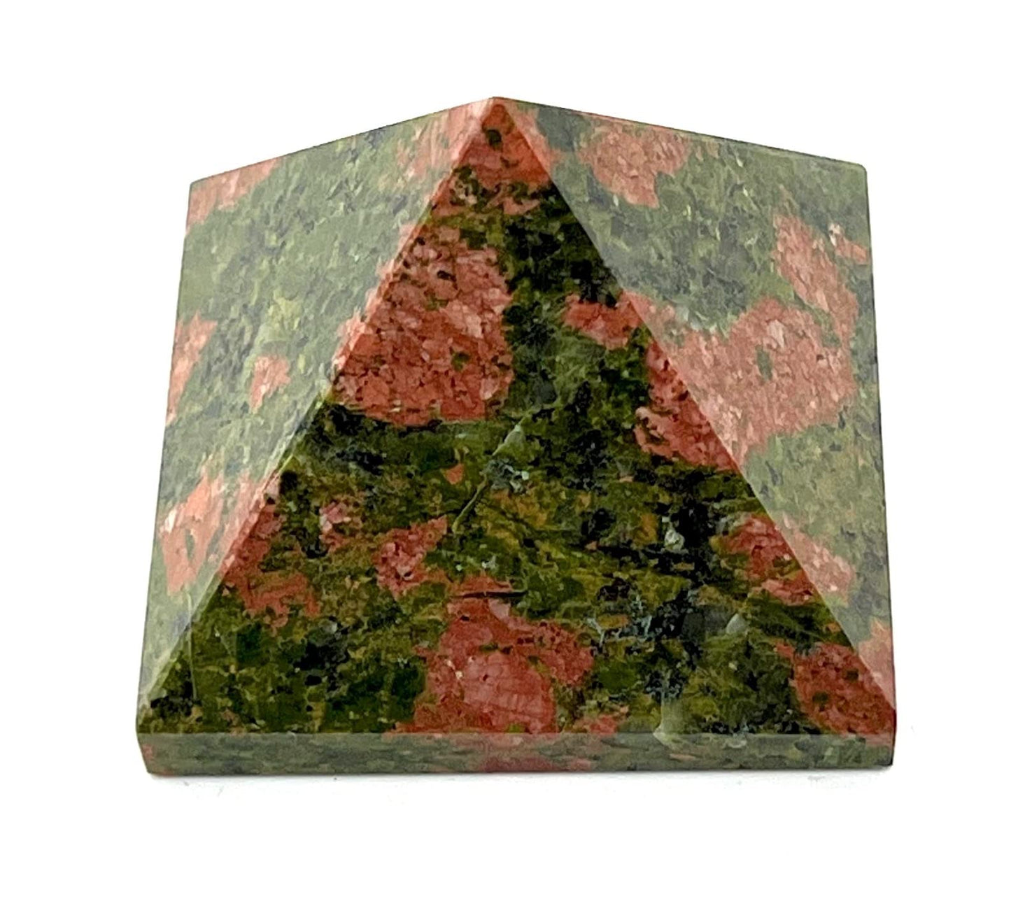 Unakite Crystal Pyramid | 2-Inch Heart Harmony Stone | TATTVA Collection