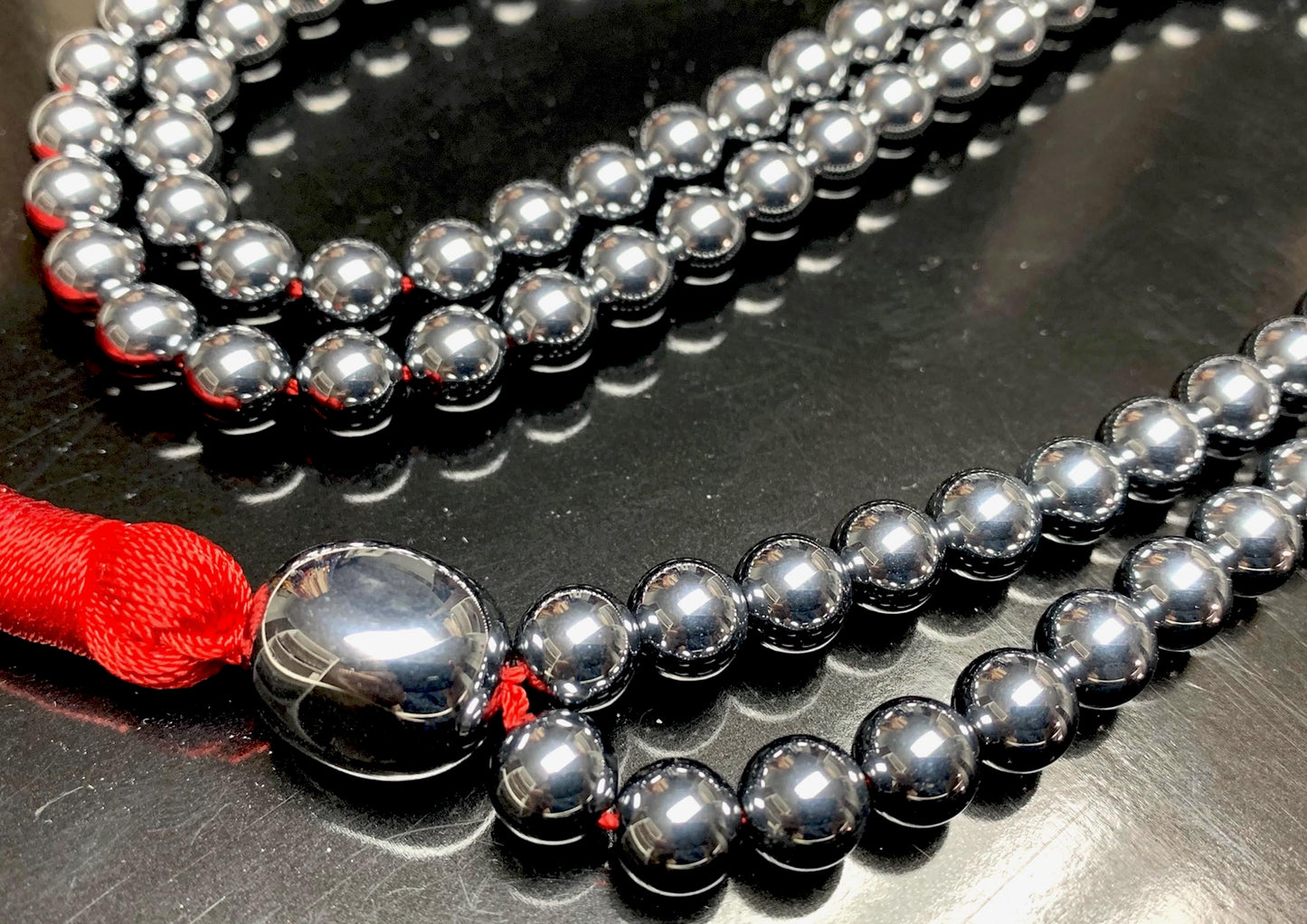 Terahertz Protection Mala Necklace – EMF Shielding & Cellular Vitality | Root Chakra Grounding Tool
