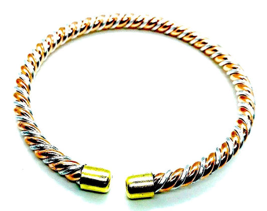 AWAKEN YOUR KUNDALINI Handmade Copper Astadhatu Cuff Bangle Bracelet - 6mm Thick - Taurus Birthstone - Virgo Astrological Sign - Root Chakra Jewelry