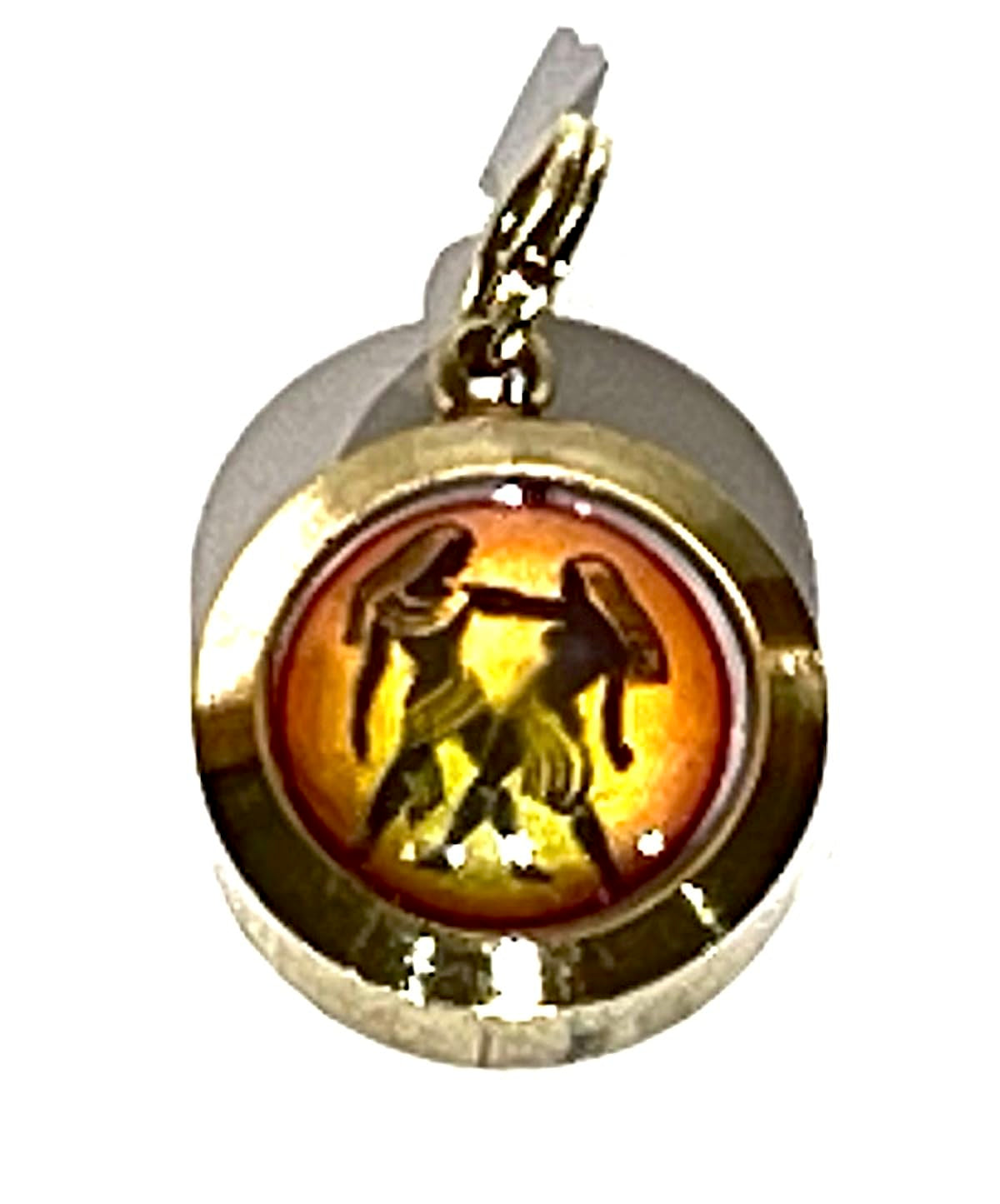 Zodiac Constellation Pendant Necklace - Sun Sign Amulet - Rashi Yantra Pendant - 3/4 Inch Brass Pendant with Zodiac Yantra