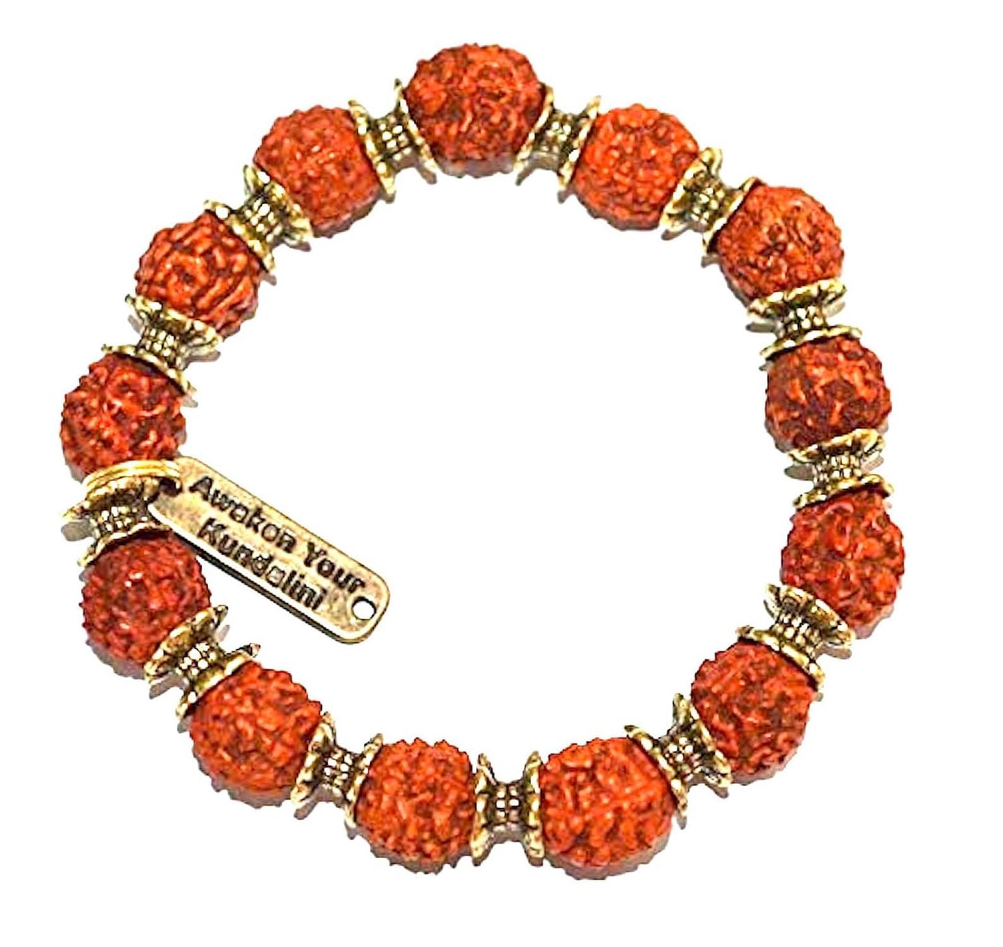 Find balance and focus with 5 mukhi rudraksha rudraksh stretch bracelet (10mm), root chakra balancing
