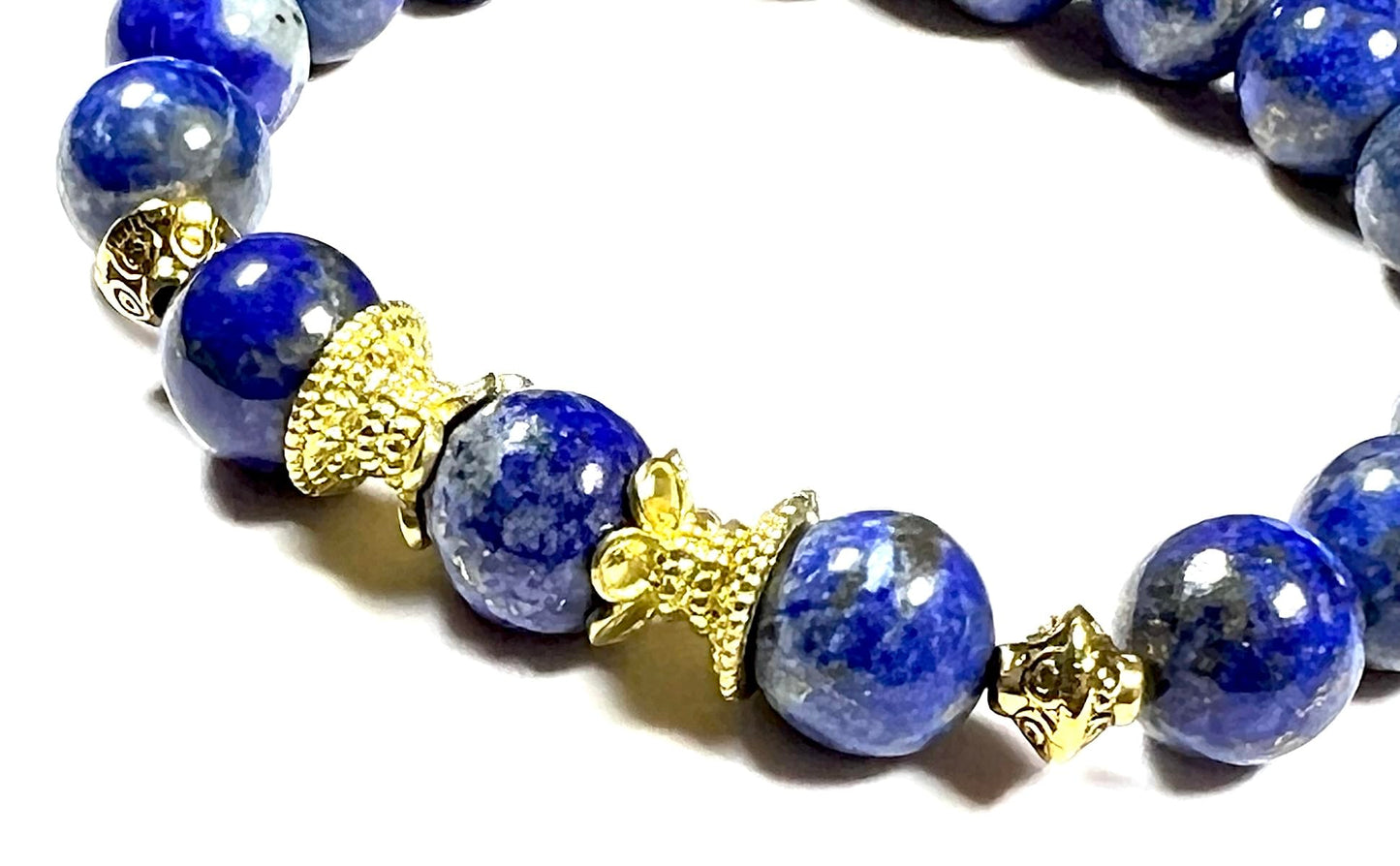 Lapis Lazuli Stretch Bracelet | 10mm Beads | SATYA Collection