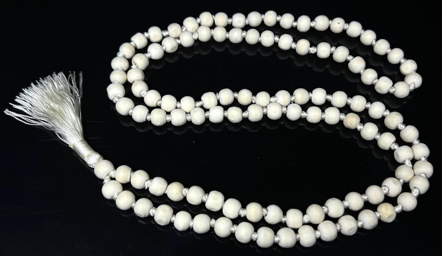 Hand-Knotted Tulsi Mala Beads Necklace – Natural & Ethically Sourced - 8mm 108 Beads – 7 Chakra Colors – Chakra Balancing & All Zodiac Birthstones – Spiritual Jewelry