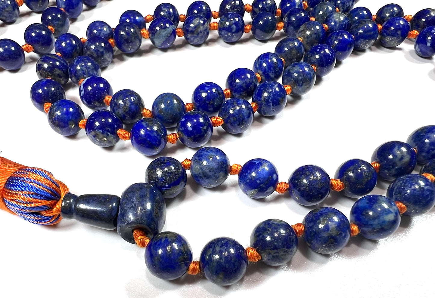 Lapis Lazuli Mala Necklace, 6mm 108 Beads, December Birthstone, Sagittarius Gemstone, Throat Chakra, Unleash Your Inner Wisdom