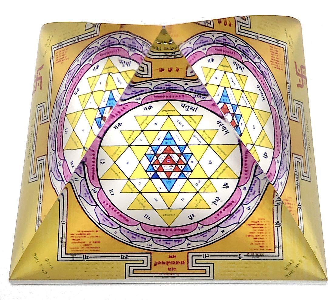 Sri Yantra Crystal Pyramid | 3-Inch Sacred Geometry Tool | TATTVA Collection