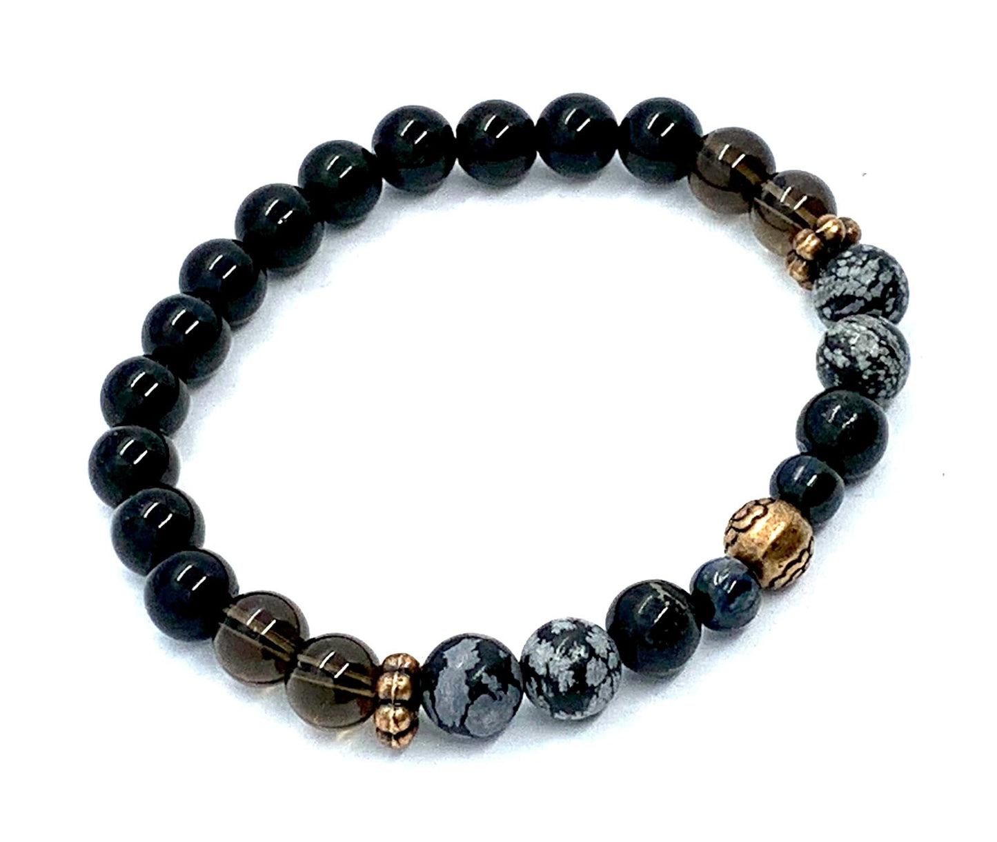 Pluto Retrograde Planet Protection Stretch Bracelet - Capricorn Birthstone - Saturn Astrological Sign - Root Chakra